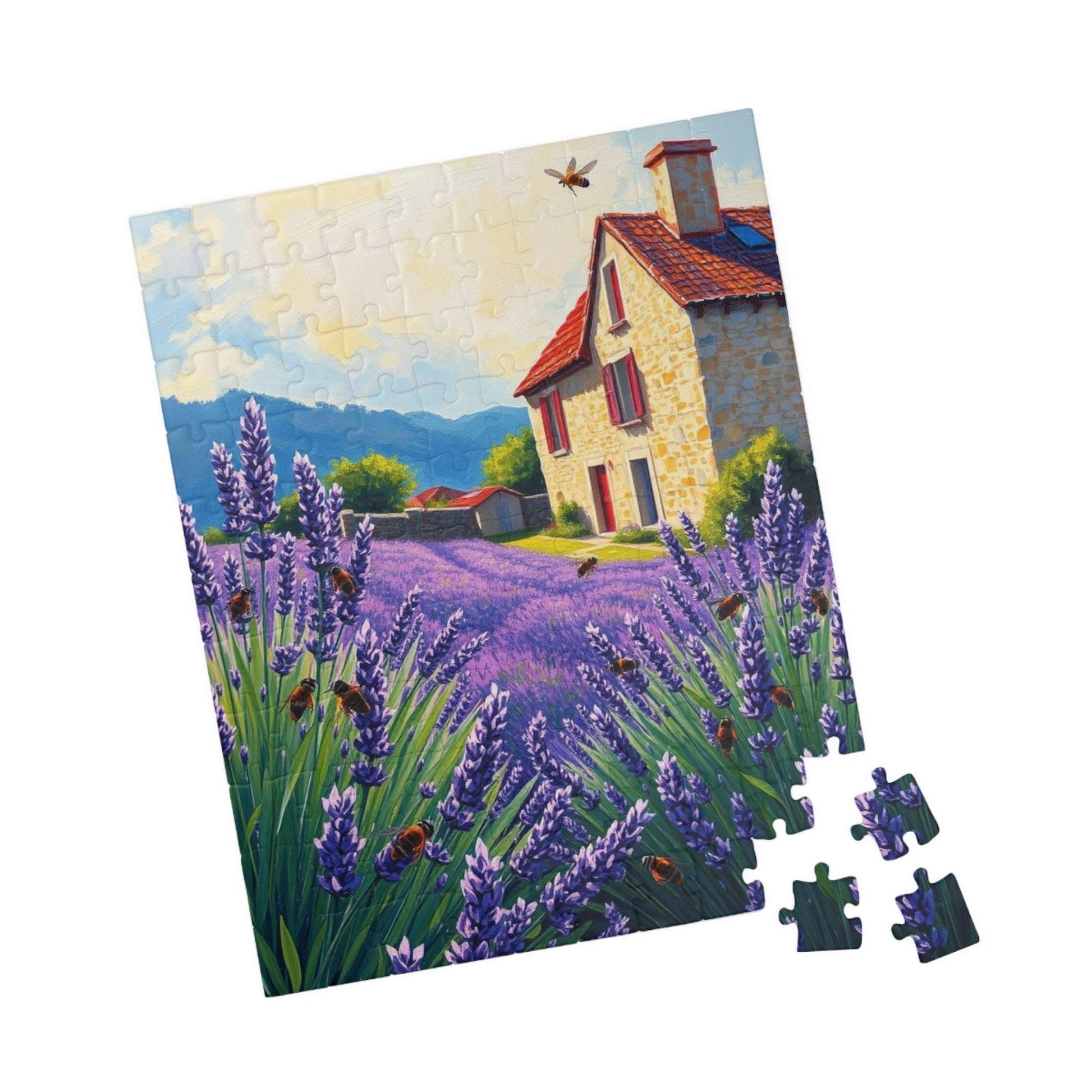 Lavender Field Puzzle, Tranquil Landscape Jigsaw, Gift for Nature Lovers, Home Decor, Family Activity, 110-1014 Pieces Puzzle The Puzzle Chest