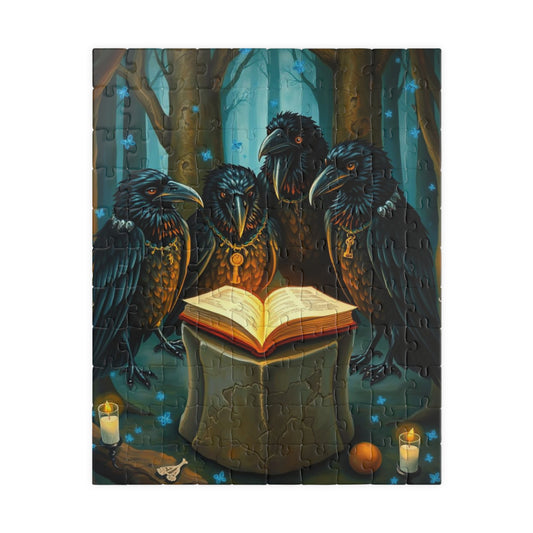 Mystical Raven Puzzle - Enchanting 110, 252, 520, 1014-piece Jigsaw Dark Fantasy Art Creative Birthday or Holiday Gift for Puzzle Lovers 110 pcs (Vertical) Puzzle The Puzzle Chest