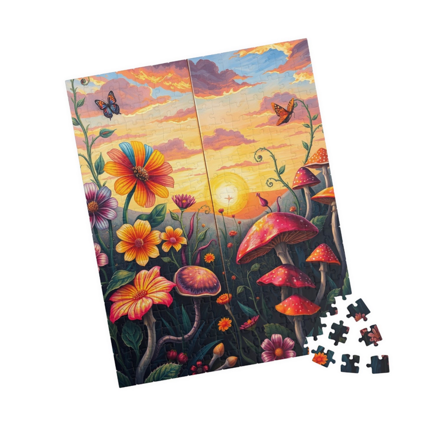 Whimsical Botanical Garden Puzzle, Magical Nature Game for Adults, Dreamy Sunset and Enchanted Floral Scene, Relaxing Gift for Fantasy Lover Puzzle The Puzzle Chest