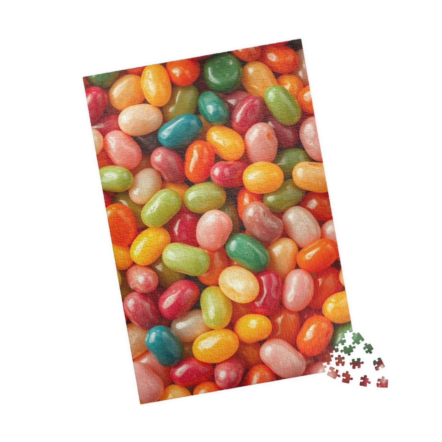 Chaotic Jelly Beans Puzzle, Vibrant Sweets-Themed Jigsaw, Bright Colorful Food Collage, Family Activity, Quiet Pastime, Foodie Puzzle Lover 1014 pcs (Vertical) Puzzle The Puzzle Chest
