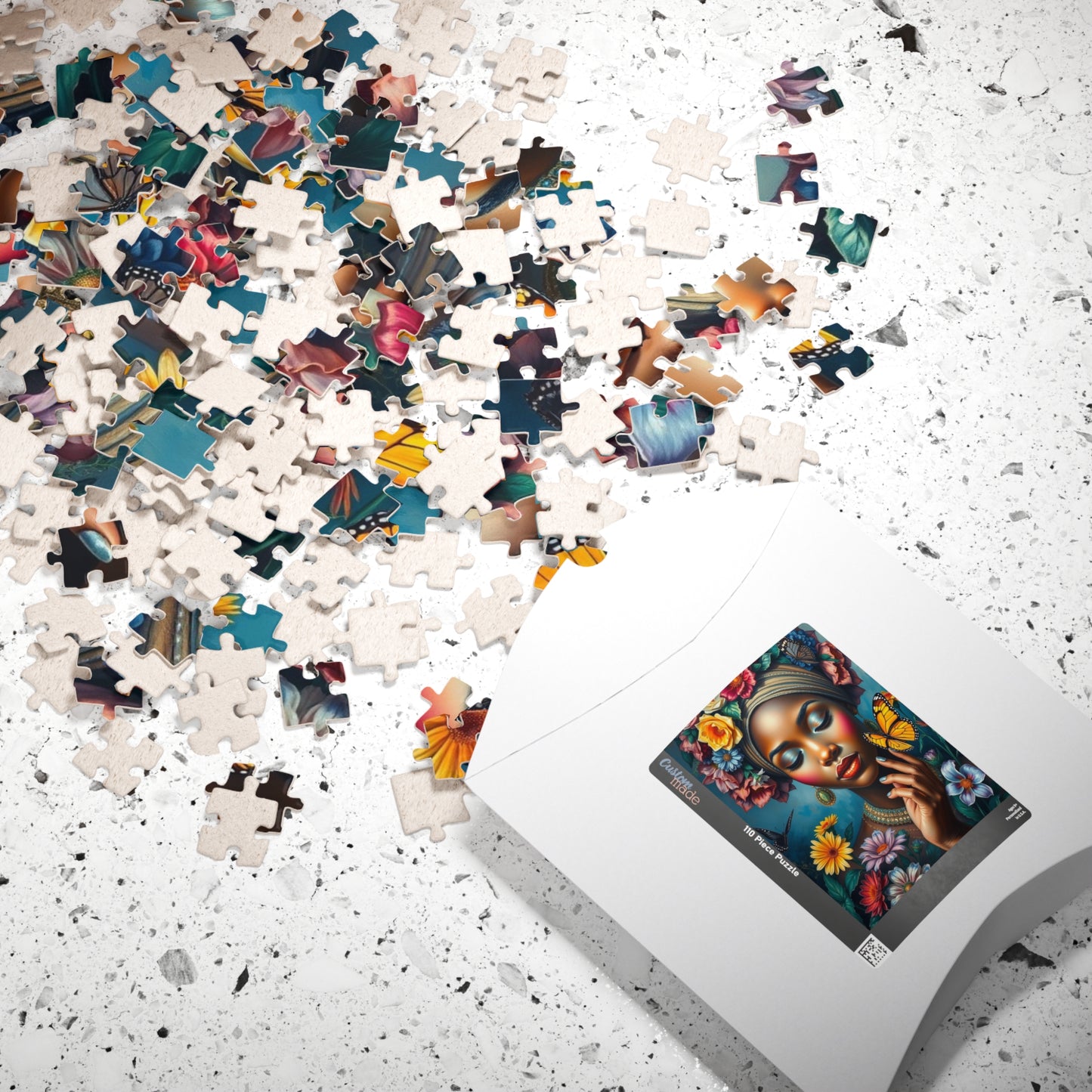 Flower Goddess Puzzle - African American Woman Jigsaw Game, Mindfulness Activity, Solo or Family Fun, Indoor Entertainment, Afrocentric Gift Puzzle The Puzzle Chest