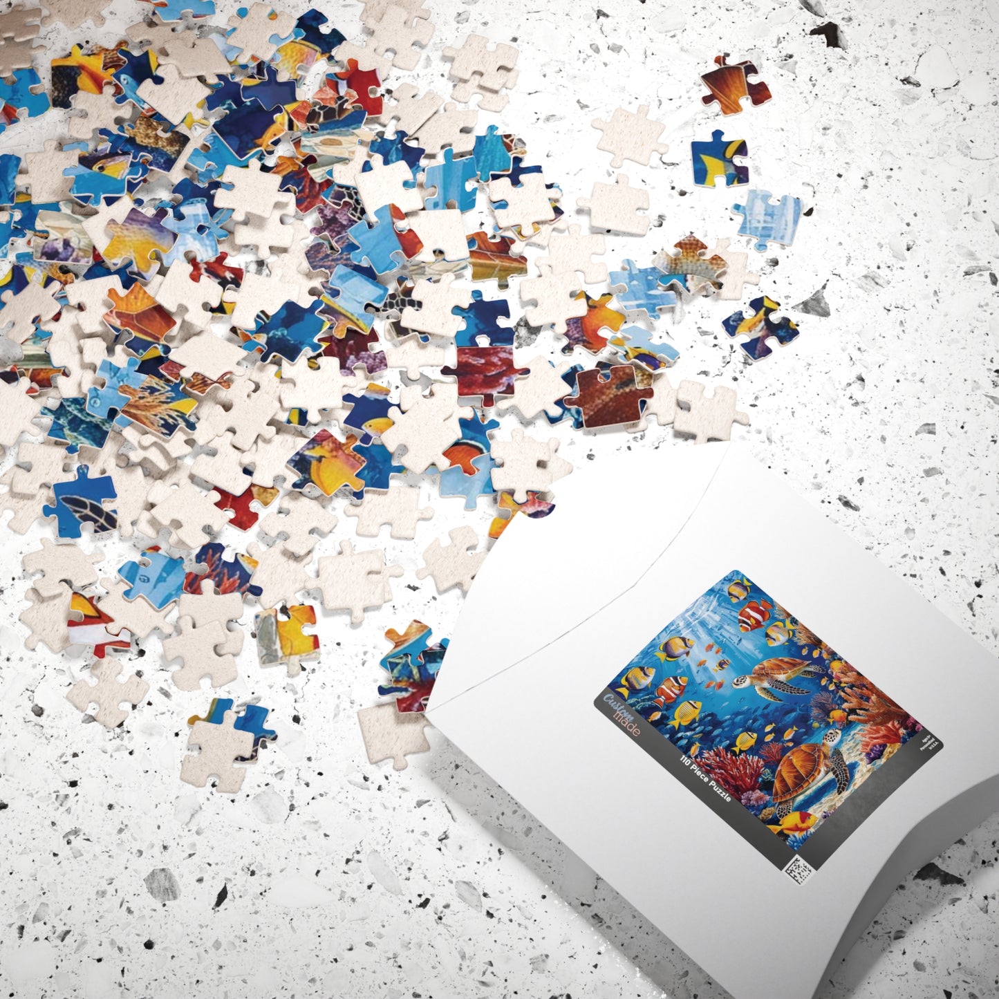 Mosaic Underwater Jigsaw Puzzle, Tropical Fish, Sea Turtle, Sunlit Surface, 520-Piece, Gift for Ocean Lovers, Relaxing Family Activity, Home Puzzle The Puzzle Chest