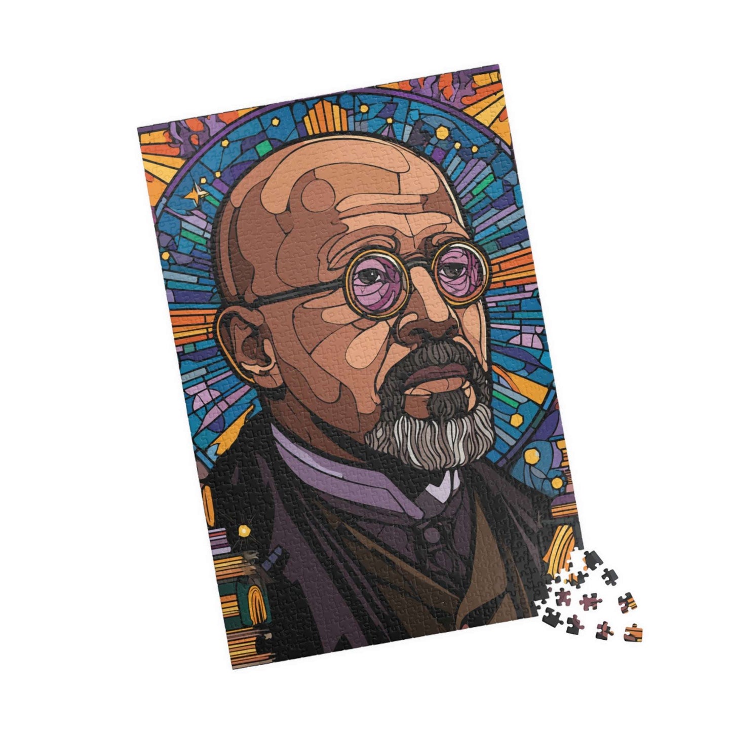 Civil Rights Activist Jigsaw Puzzle, African American History Educational Game, W E B Du Bois Portrait, Black History 1014 pcs (Vertical) Puzzle The Puzzle Chest