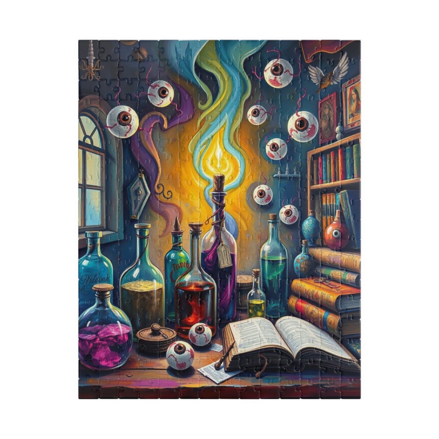 Mystical Potion Lab Jigsaw Puzzle, 110, 252, 520-piece Puzzle for Game Night, Halloween Family or Solo Activity, Gift for Friend