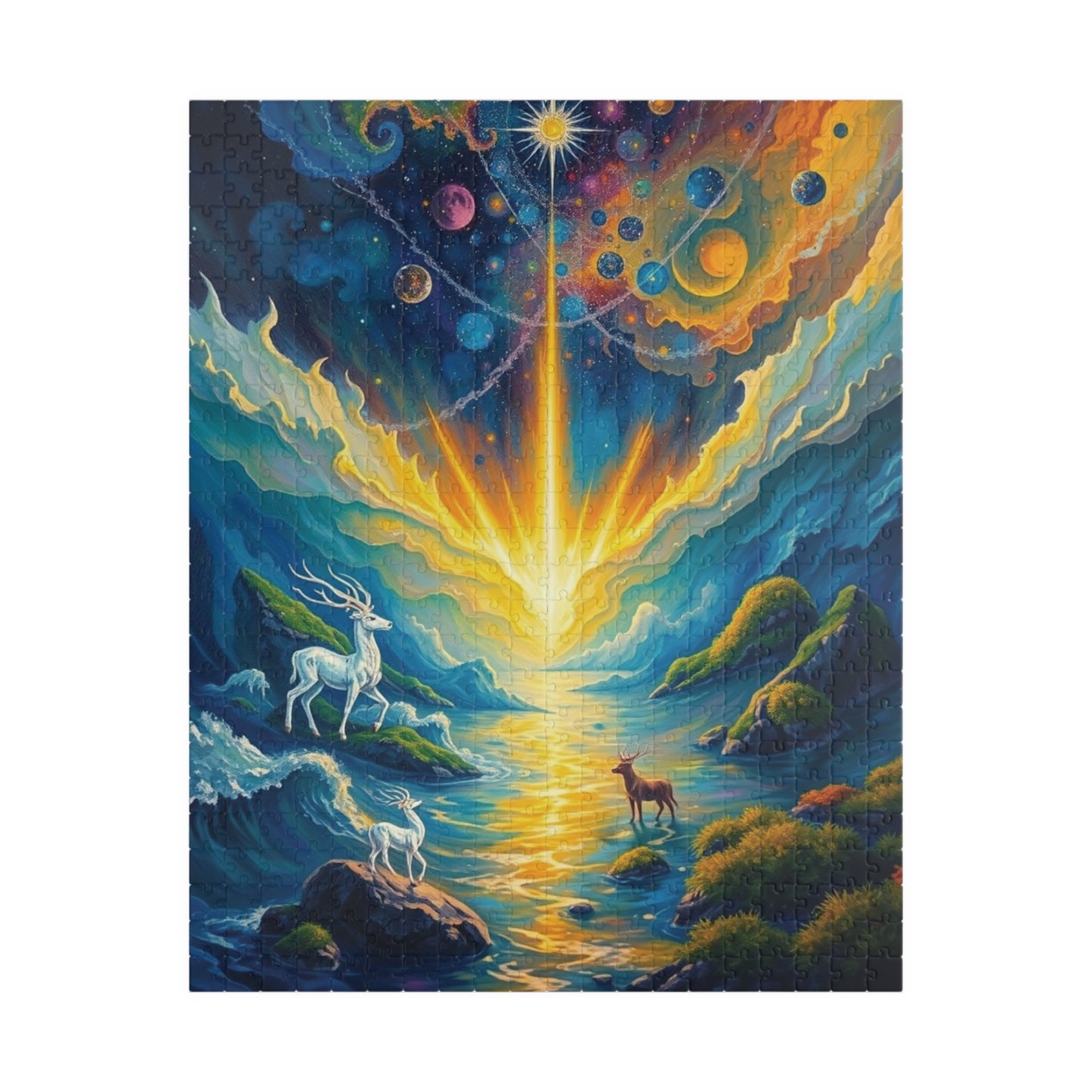 Celestial Creation Puzzle, Christian Symbolism, The Birth of a World Cosmic Landscape Jigsaw Game, Faith-Based Religious Puzzle Lover Gift 520 pcs (Vertical) Puzzle The Puzzle Chest