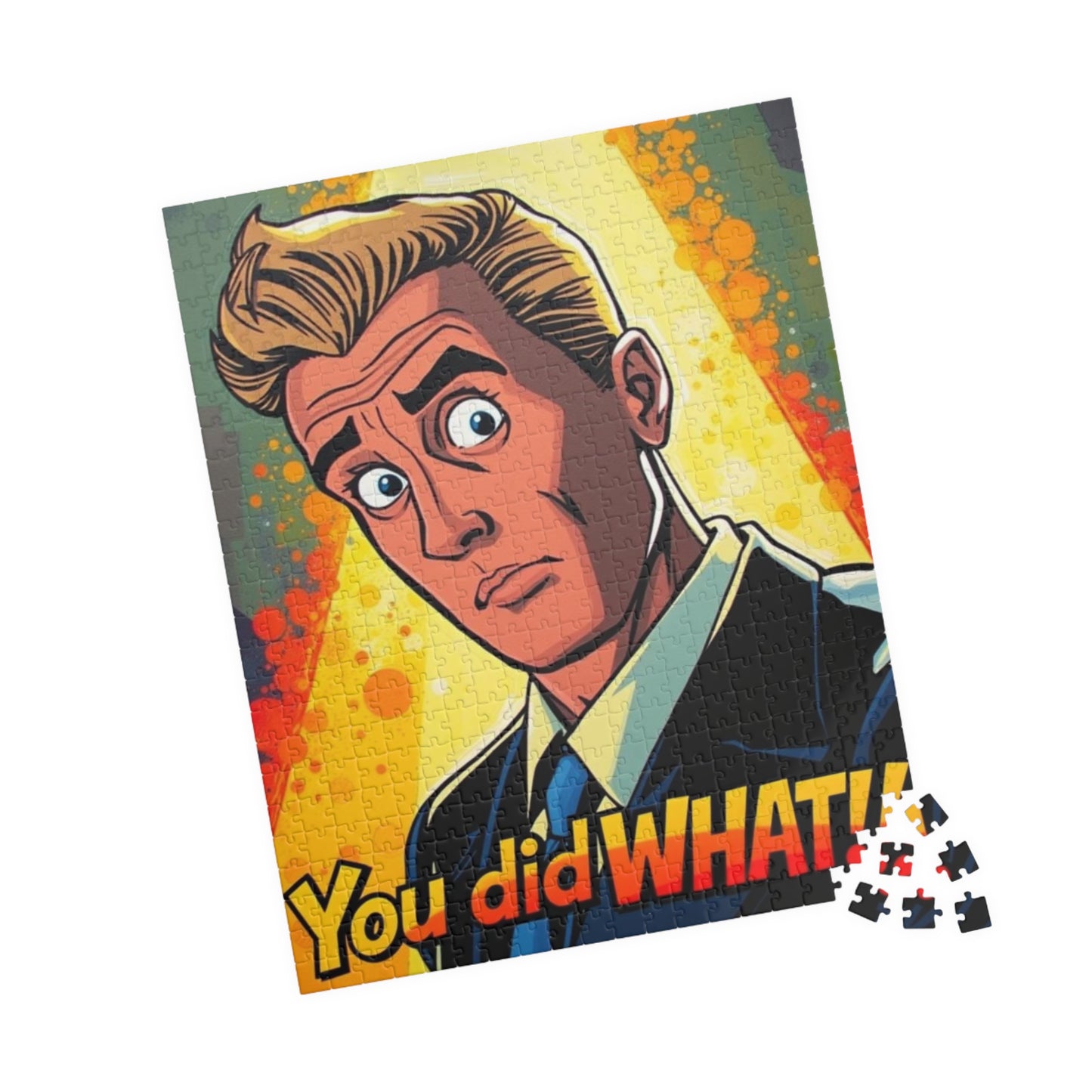 Comic Style Pop Art Jigsaw Puzzle - You Did What!!, Fun Family Game, Gift for Puzzle Lovers, Mindful Home Entertainment, Party Activity Puzzle The Puzzle Chest