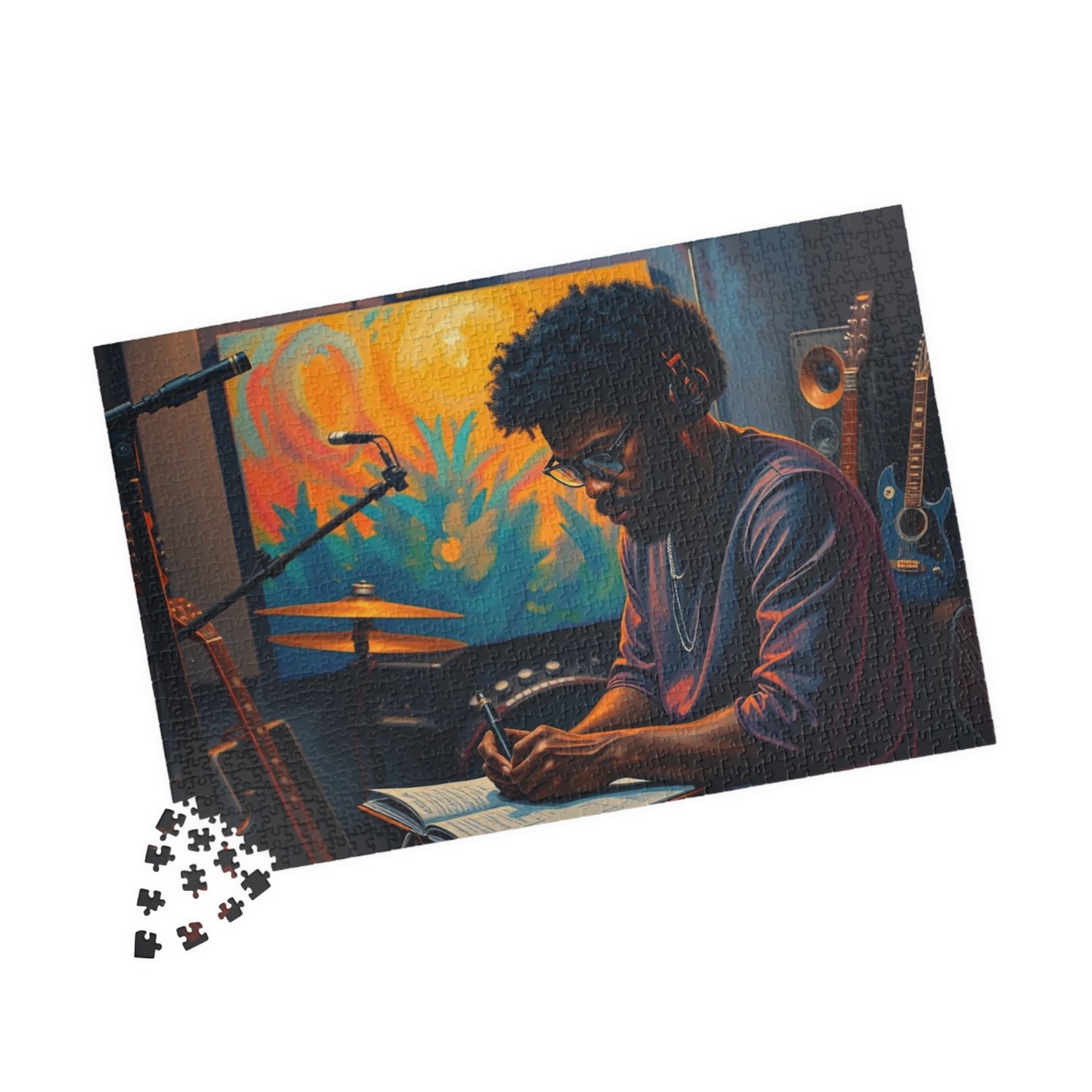 Black Musician Jigsaw Puzzle - African American Man, Black Art, Father's Day Puzzle Lover Afrocentric Gift for Friend Art Enthusiast Puzzle The Puzzle Chest