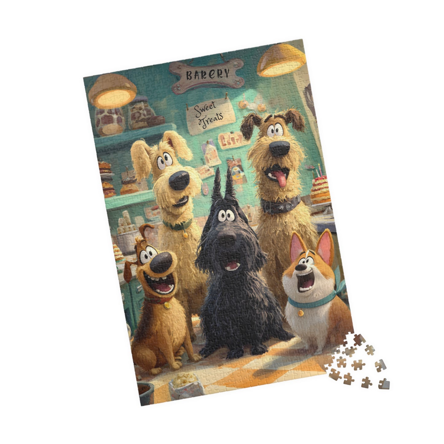 Dog Crew Bakery - Kitchen Scene, Animal Themed Puzzle for Adults, Fun Family Activity, Pet Lover Holiday Birthday Gift 1014 pcs (Vertical) Puzzle The Puzzle Chest