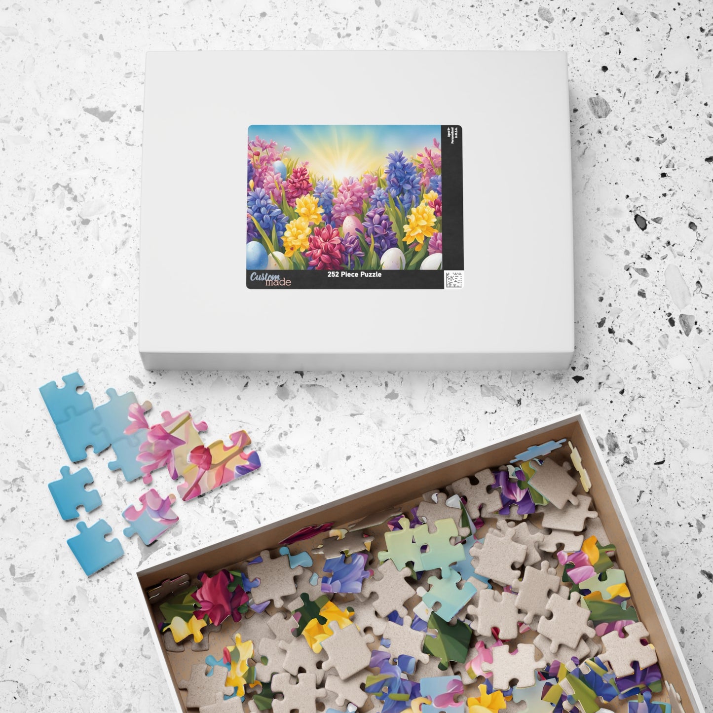 Spring Hyacinths Easter Egg Jigsaw Puzzle, Floral Game for Adult Brain Teaser, Fun Family Activity, Flower Lover Gift for Friends Puzzle The Puzzle Chest