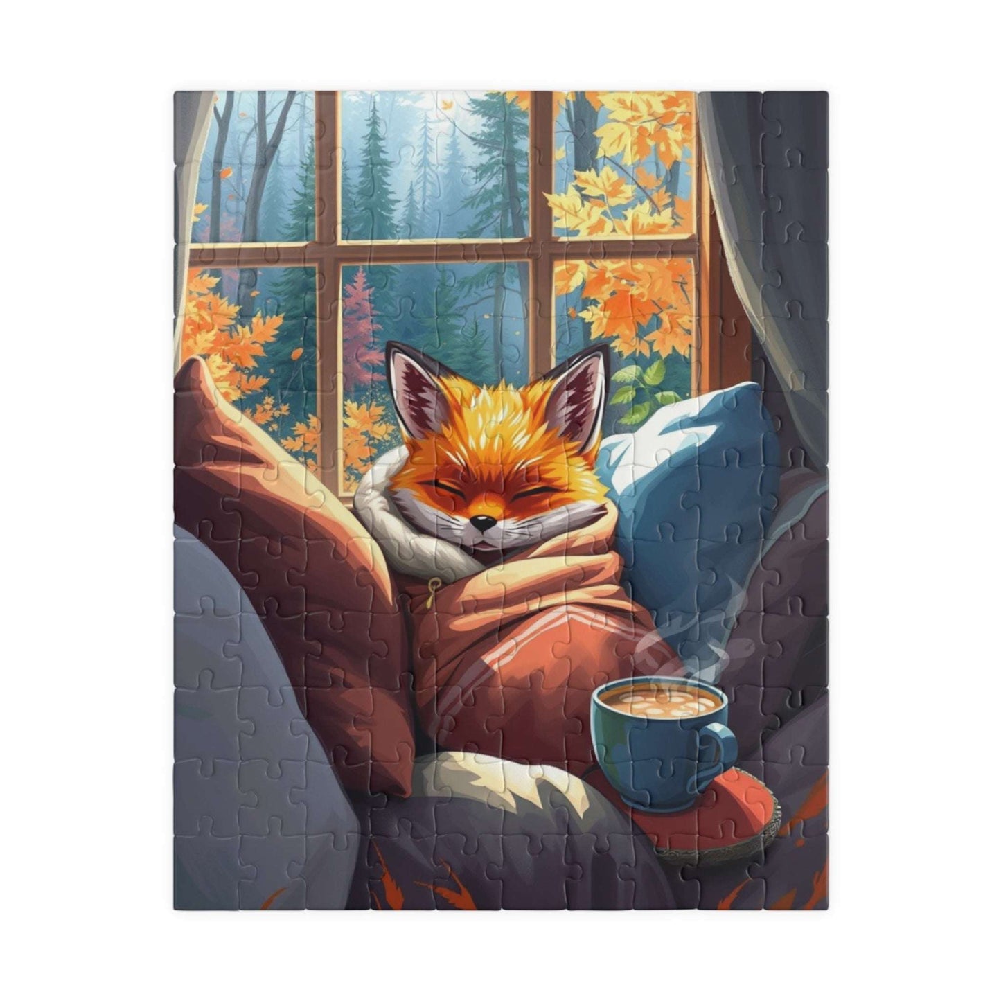 Cozy Fox Puzzle | 110, 252, 520, 1014-Piece Jigsaw Game for Adults | Perfect Gift for Animal Lovers, Family Game Night, Indoor Fun 110 pcs (Vertical) Puzzle The Puzzle Chest