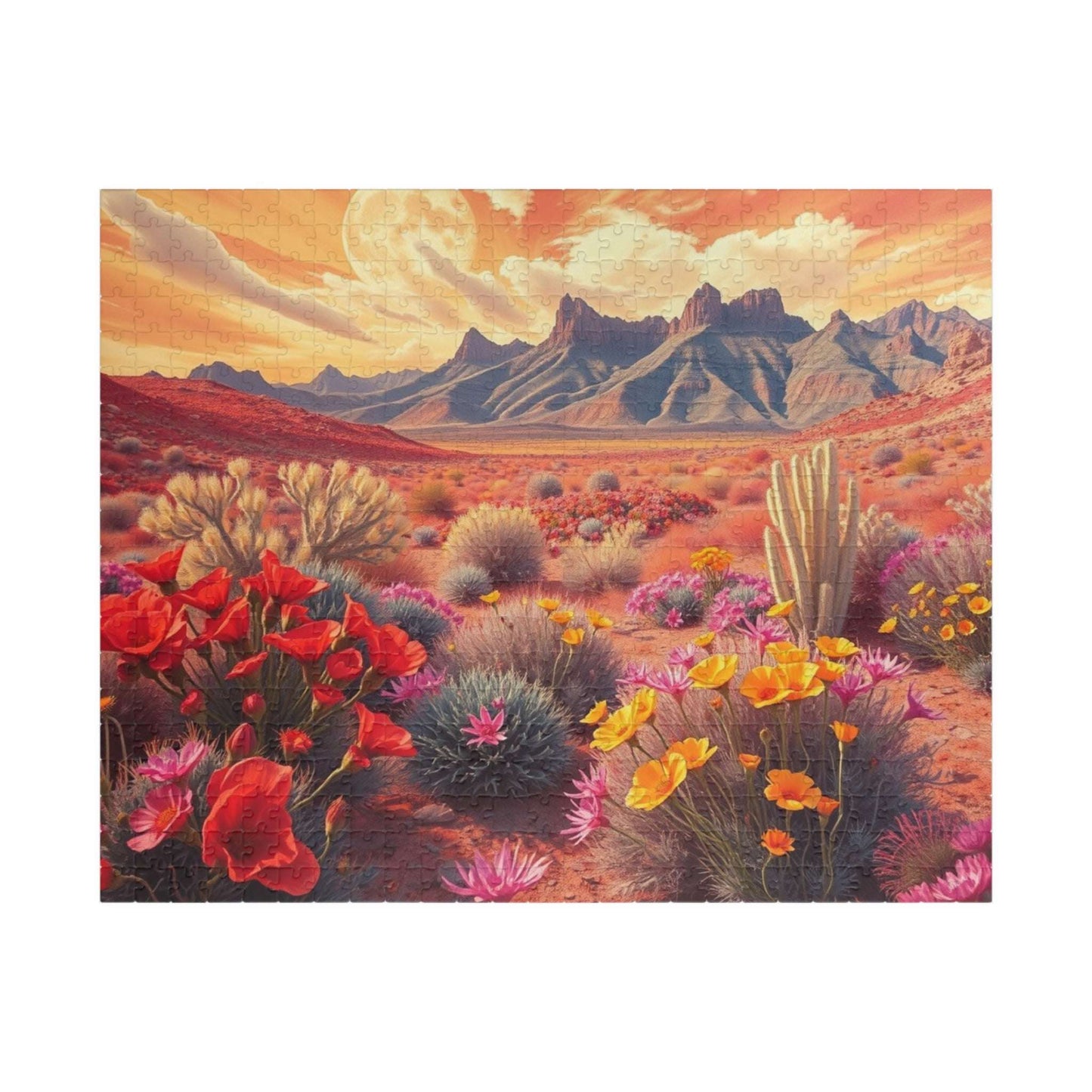 Desert Sunset Puzzle, 110-1014 Piece Landscape Jigsaw Game for Adult, Nature Lover Gift, Art Puzzle for Hobbyist, Family Night or Solo Fun 520 pcs (Horizontal) Puzzle The Puzzle Chest