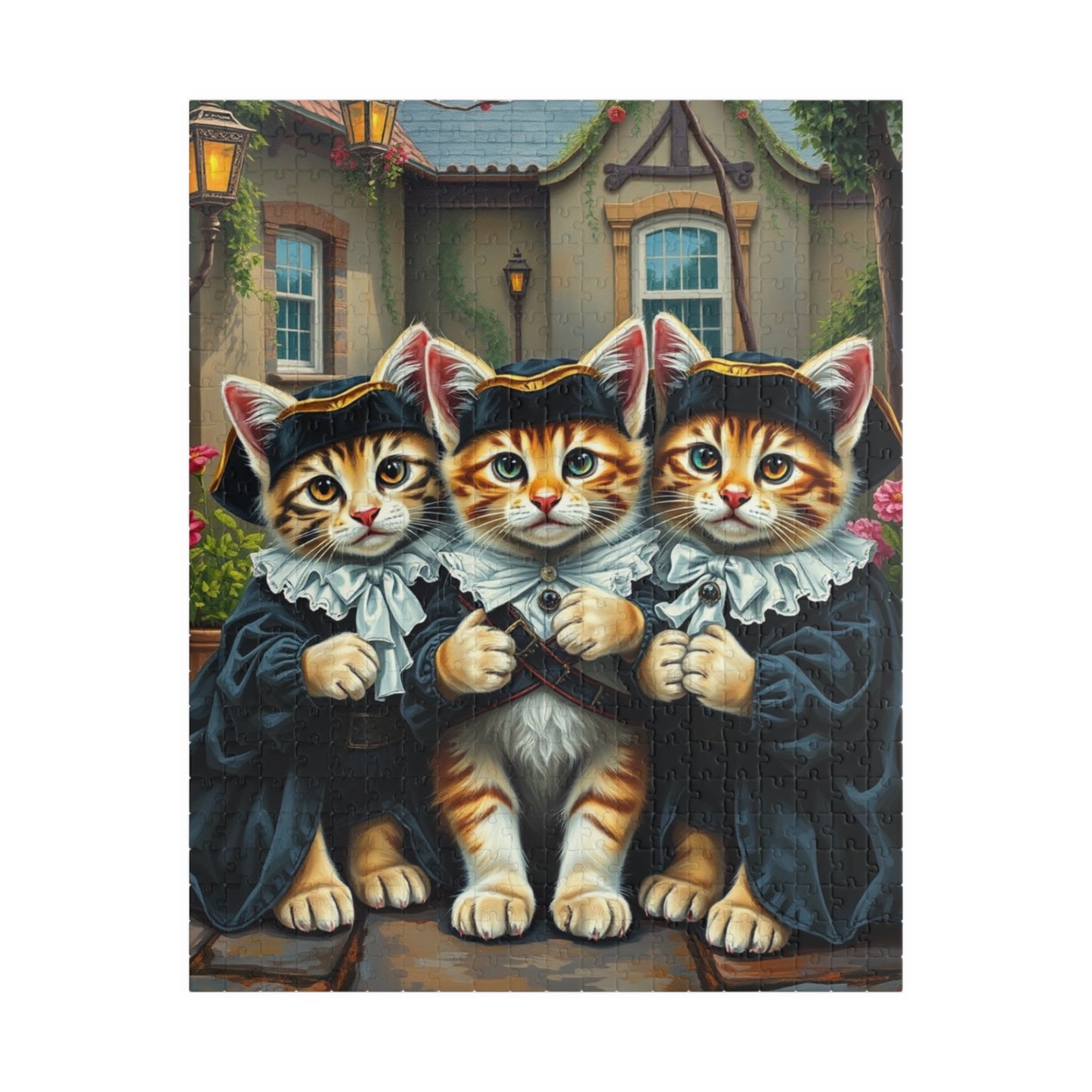 Charming Cat-themed Puzzle, Animal Jigsaw Game, Fun Family Activity, Best Cat Lover Gift 520 pcs (Vertical) Puzzle The Puzzle Chest