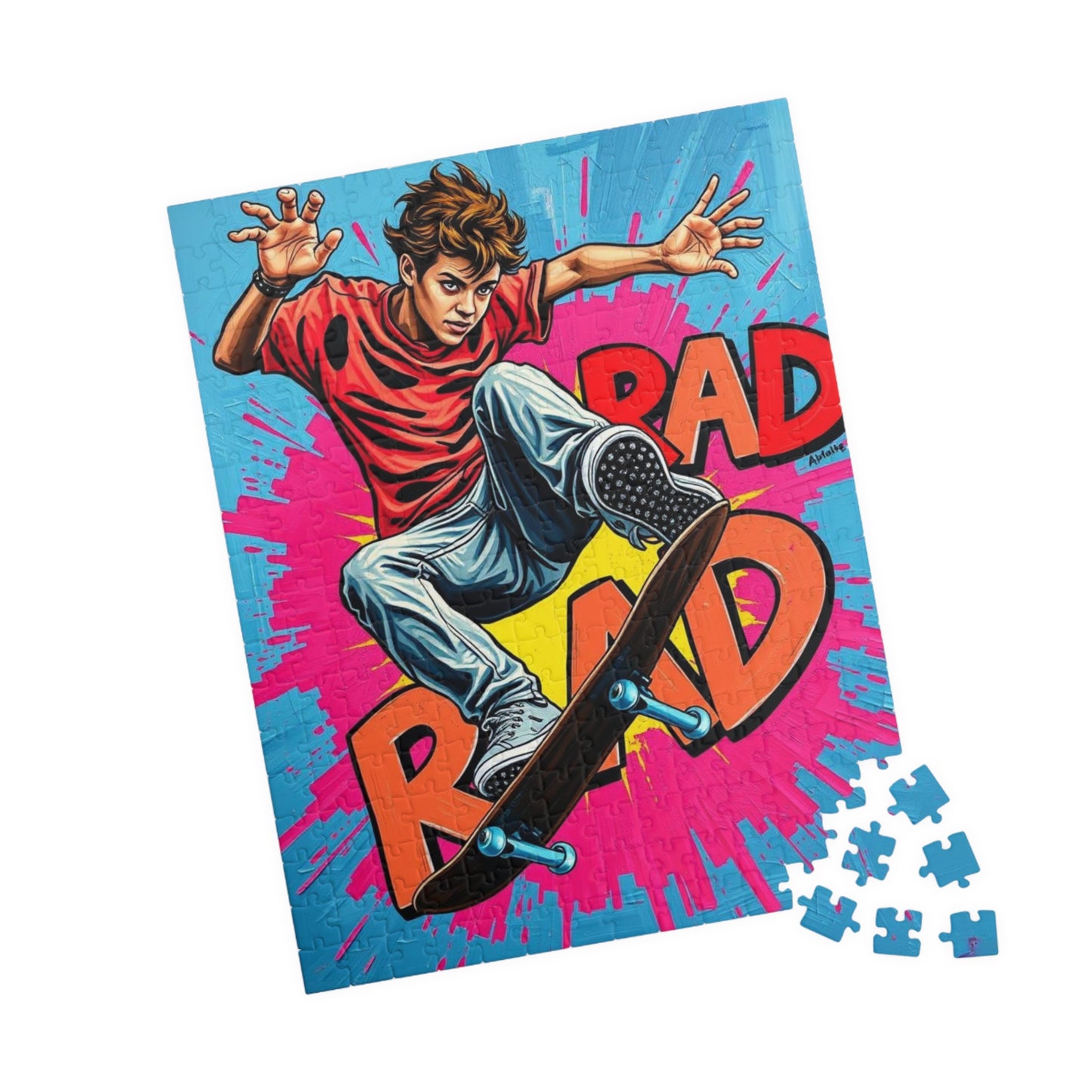 Skateboarder Puzzle - Pop Art Jigsaw Game, Fun Gift for Adult Puzzle Lovers, RAD Theme Puzzle Puzzle The Puzzle Chest