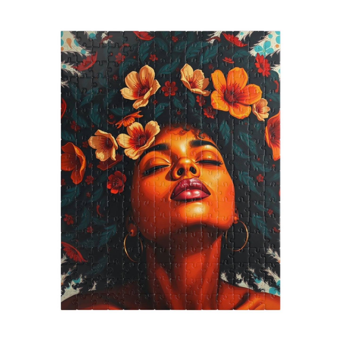 African American Jigsaw Puzzle, Black Female Portrait, Black Woman Art, Afrocentric Gift 252 pcs (Vertical) Puzzle The Puzzle Chest
