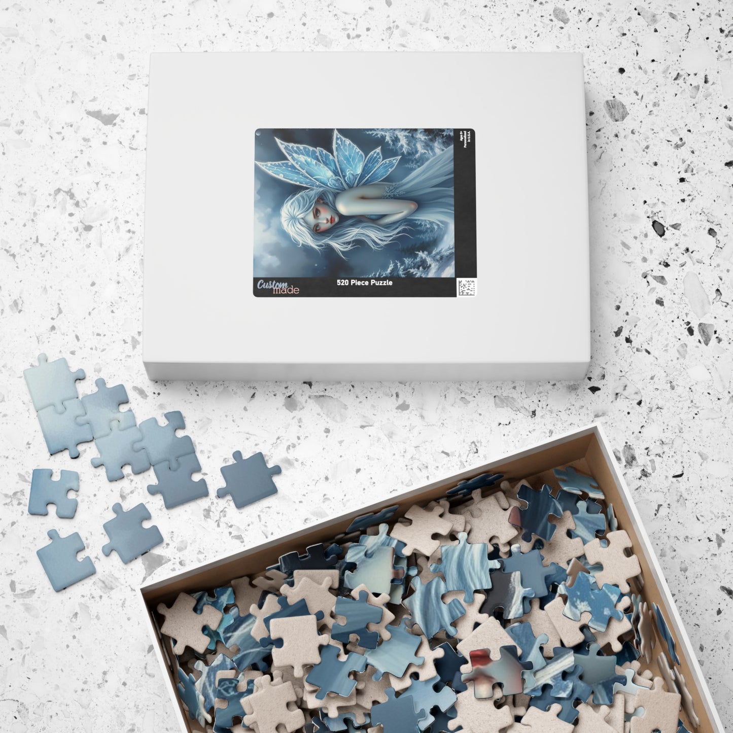 Frosted Winter Fairy Puzzle, Enchanted Mythical Creature, Magical Puzzle Lover Gift Fantasy Game for Cozy Family Night Solo Fun Brain Teaser Puzzle The Puzzle Chest