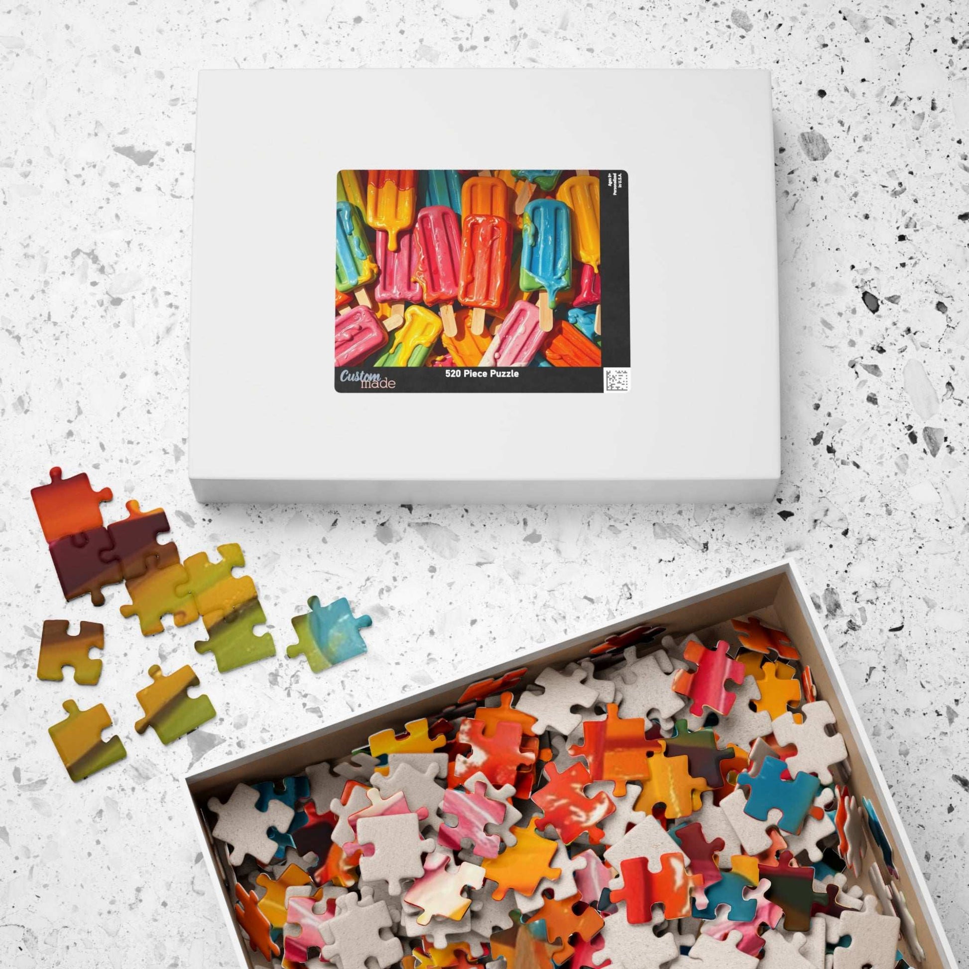 Colorful Popsicle Puzzle Jigsaw Game (110, 252, 520, 1014-piece) - Solo Fun or Family Activity, Birthday Gift for Friends, Summer Vibes Puzzle The Puzzle Chest