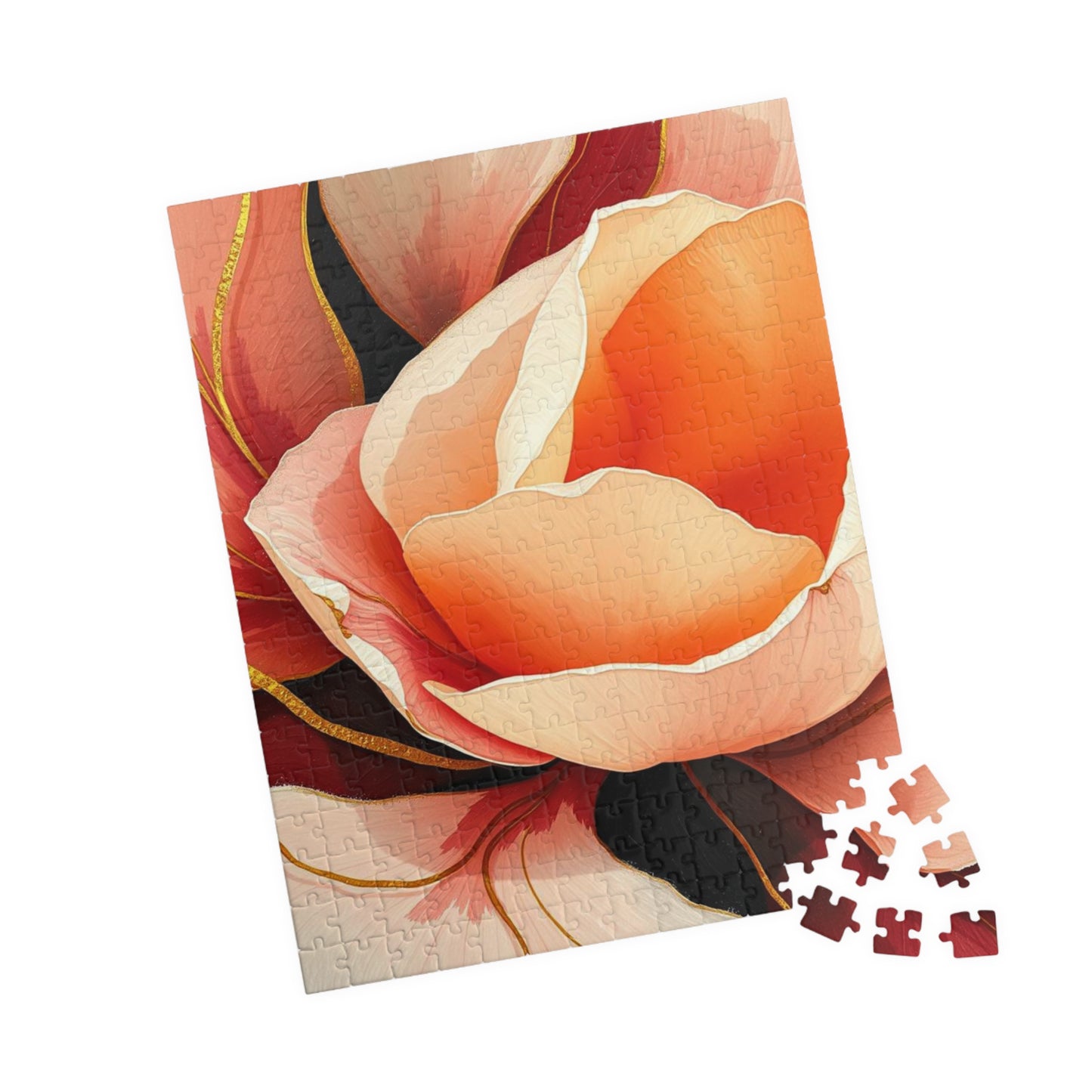 Floral Puzzle - Beautiful Rose Design Jigsaw Puzzle for Flower Lovers, Home Entertainment, Family Fun, Thoughtful Gift for All Occasions Puzzle The Puzzle Chest
