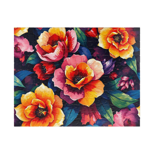 Floral Puzzle Artwork - 110, 252, 520, 1014-piece Jigsaw Games for Family Time, Gift for Friends, Home Entertainment, Art Lovers 252 pcs (Horizontal) Puzzle The Puzzle Chest