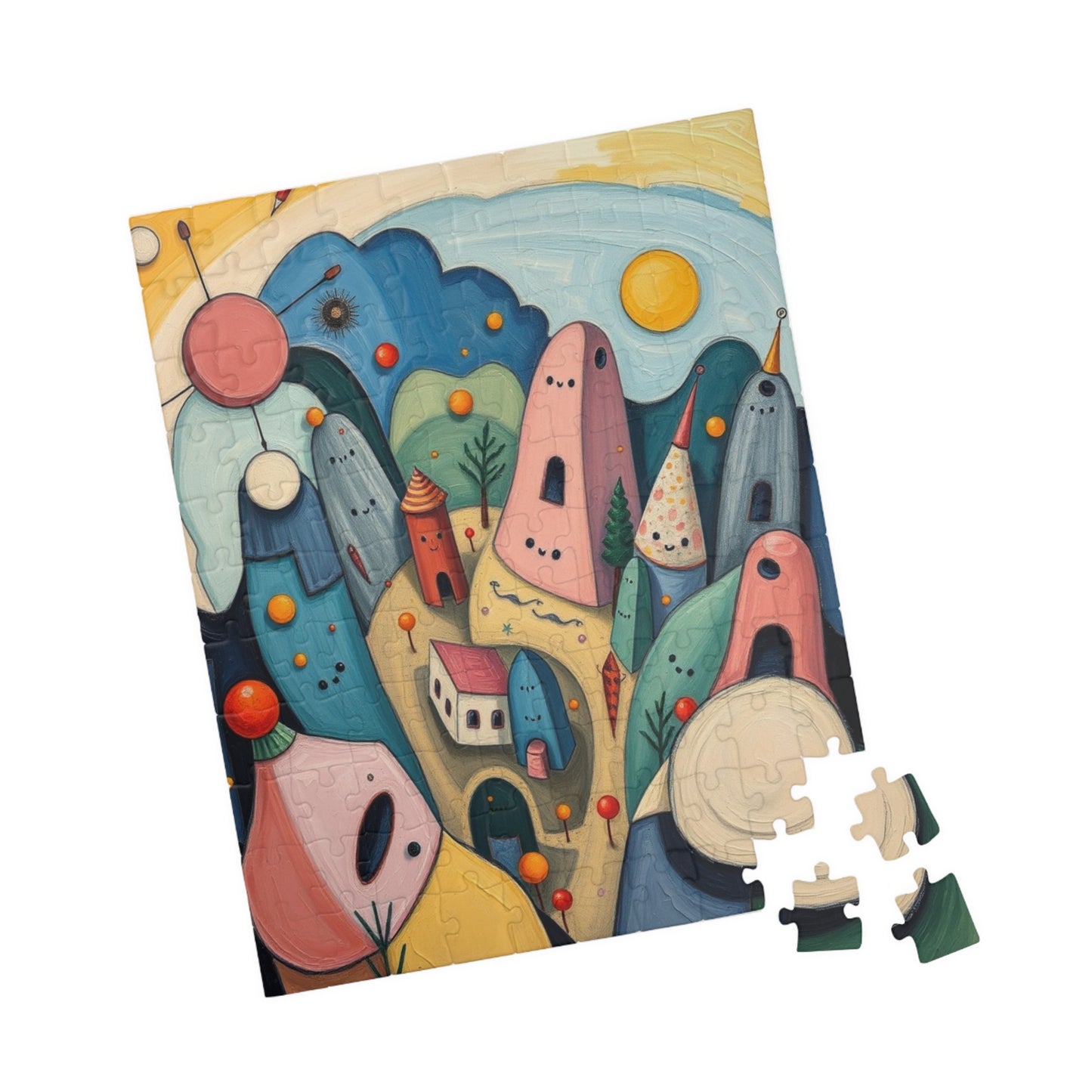 Whimsical Landscape Jigsaw Puzzle, 110-1014 Pieces Fantasy Village, Colorful Artwork, Creative Activity for Family or Solo Fun, Mindful Gift Puzzle The Puzzle Chest