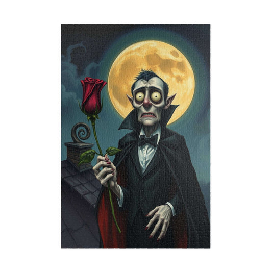 Spooky Vampire Themed Puzzle - Whimsical Gothic Art, Fun Halloween Activity, Unique Gift for Horror Lovers, Family Game Night 1014 pcs (Vertical) Puzzle The Puzzle Chest