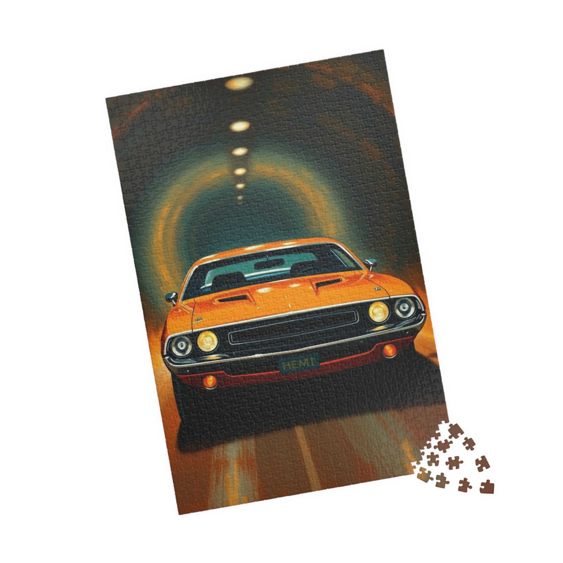 Classic Muscle Car Puzzle - Retro 1971 Challenger R/T, Vintage Car Lover 1014 pcs (Vertical) Puzzle The Puzzle Chest