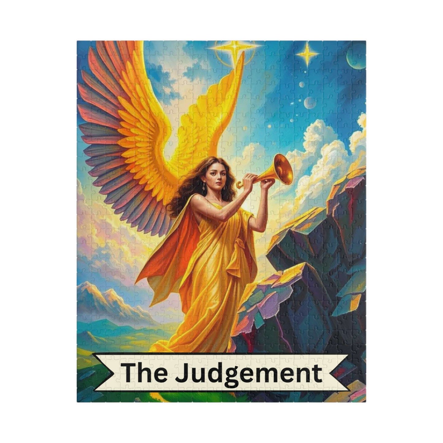 The Judgment Jigsaw Puzzle - Tarot Card Design, Elegant Woman Blowing Horn, 110-1014 Adult Game Night Fun, Mindful Activity, Relaxation Gift 520 pcs (Vertical) Puzzle The Puzzle Chest