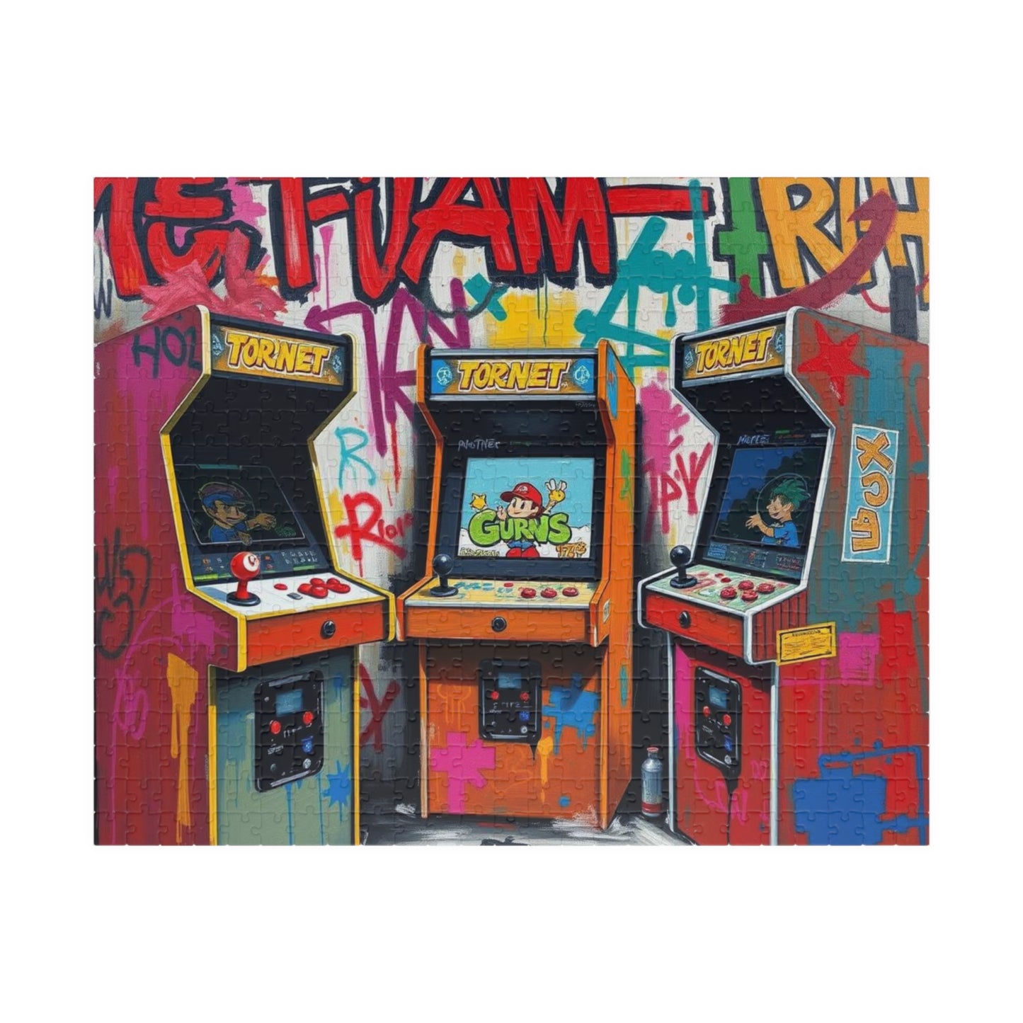 Arcade Nostalgia Puzzle - Pop Art Puzzle for Adults, Retro Gaming, Ideal for Game Lovers, Family Fun, Birthday Gifts, Home Entertainment 520 pcs (Horizontal) Puzzle The Puzzle Chest