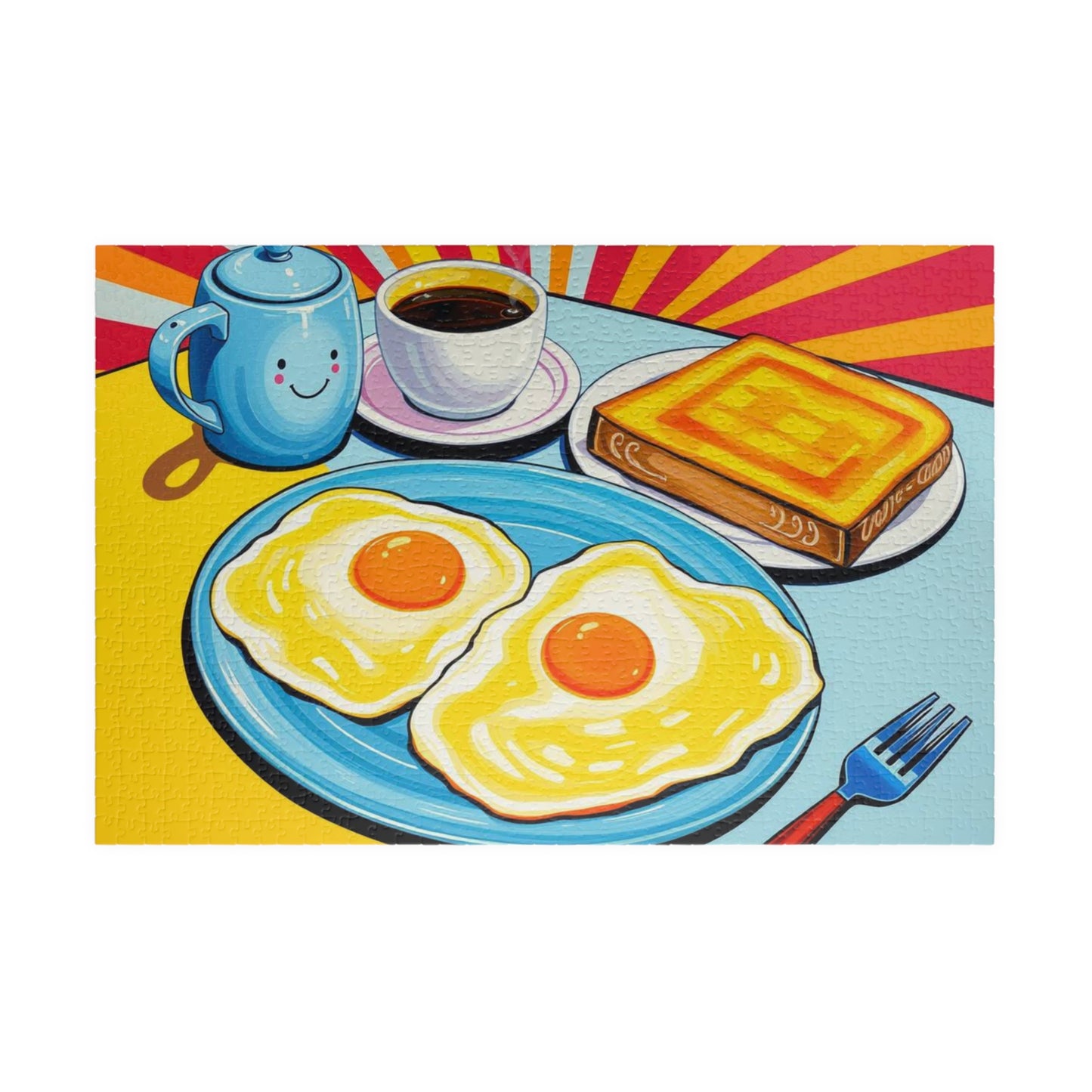 Breakfast Delight Puzzle | Fun Morning Scene Pop Art Jigsaw for Family Game Night, Gift for Food Lovers, Home Entertainment 1014 pcs (Horizontal) Puzzle The Puzzle Chest