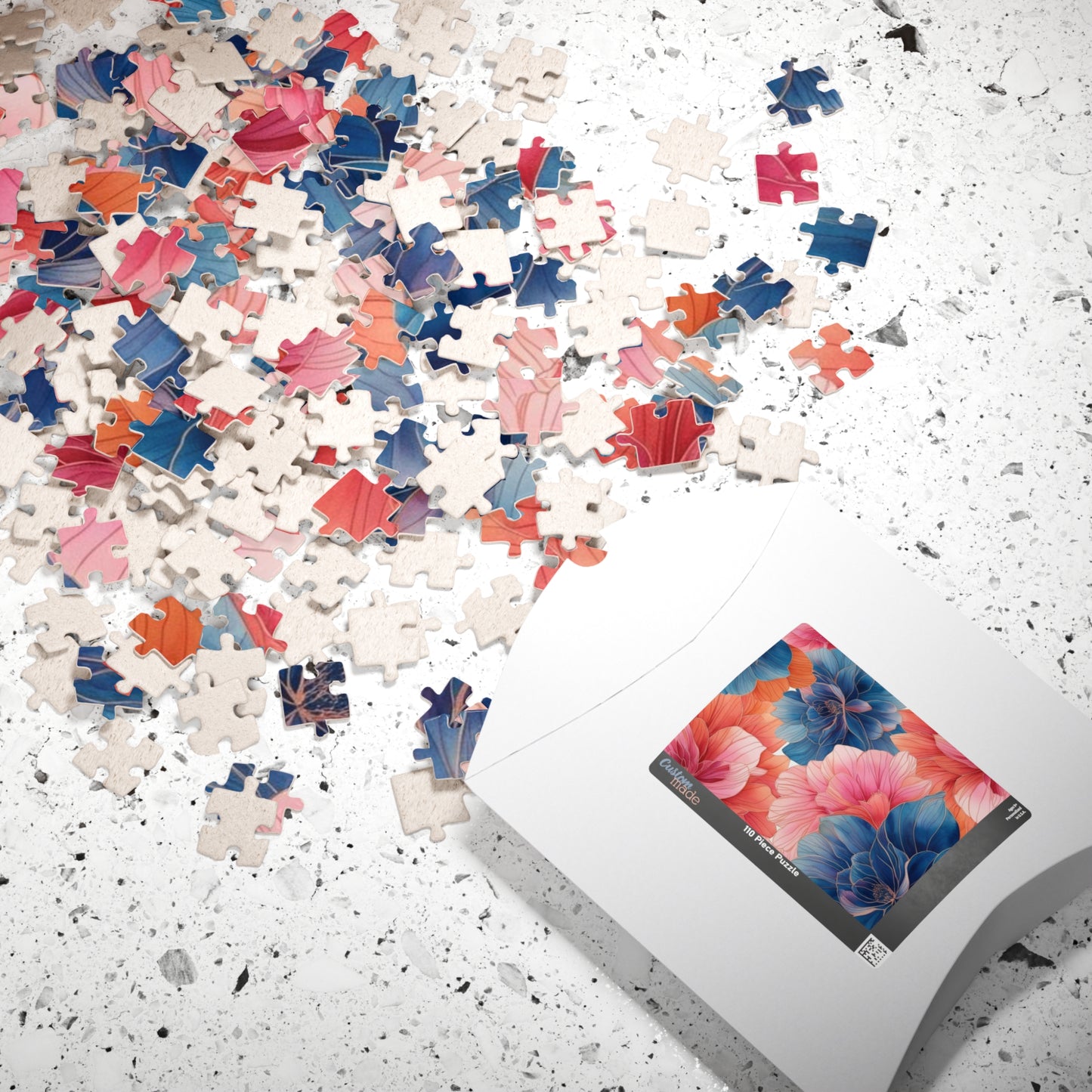 Floral Puzzle - Vibrant Flower Artwork, Jigsaw Puzzle, Home Entertainment, Friend Gift for Flower Lover, Family Fun Activity, Relaxing Hobby Puzzle The Puzzle Chest