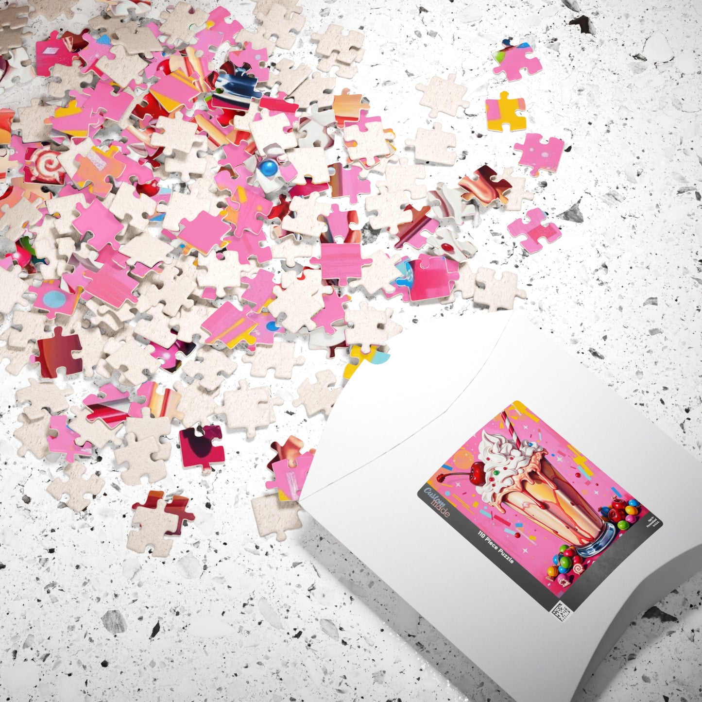 Ice Cream Sundae Puzzle, Pop Art Jigsaw Fun Family Activity, Home Entertainment, Holiday Birthday Gift for Friend, Brain Teaser Puzzle The Puzzle Chest
