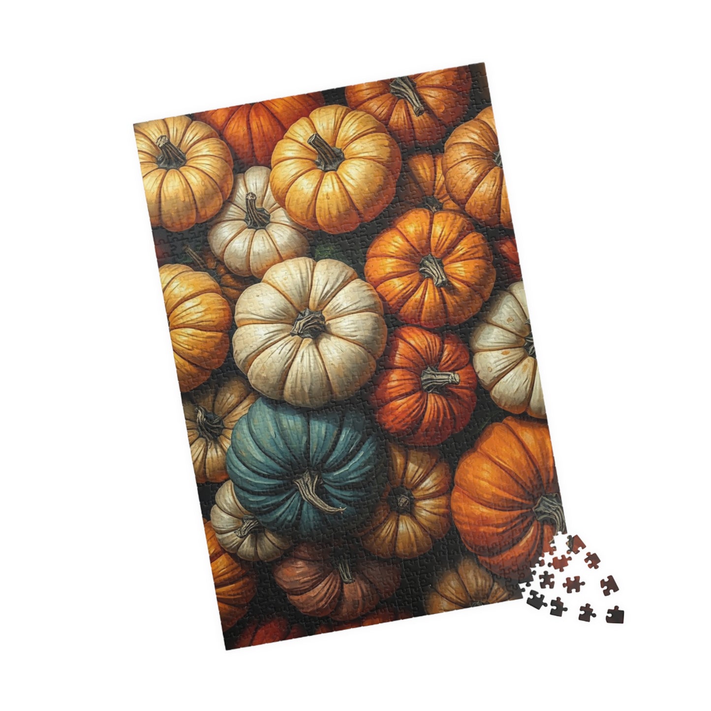 Chaotic Autumn Pumpkin Puzzle, Colorful Overlapping Harvest Design, Fun and Engaging Fall Jigsaw Game for Puzzle Lover and Art Enthusiasts Puzzle The Puzzle Chest