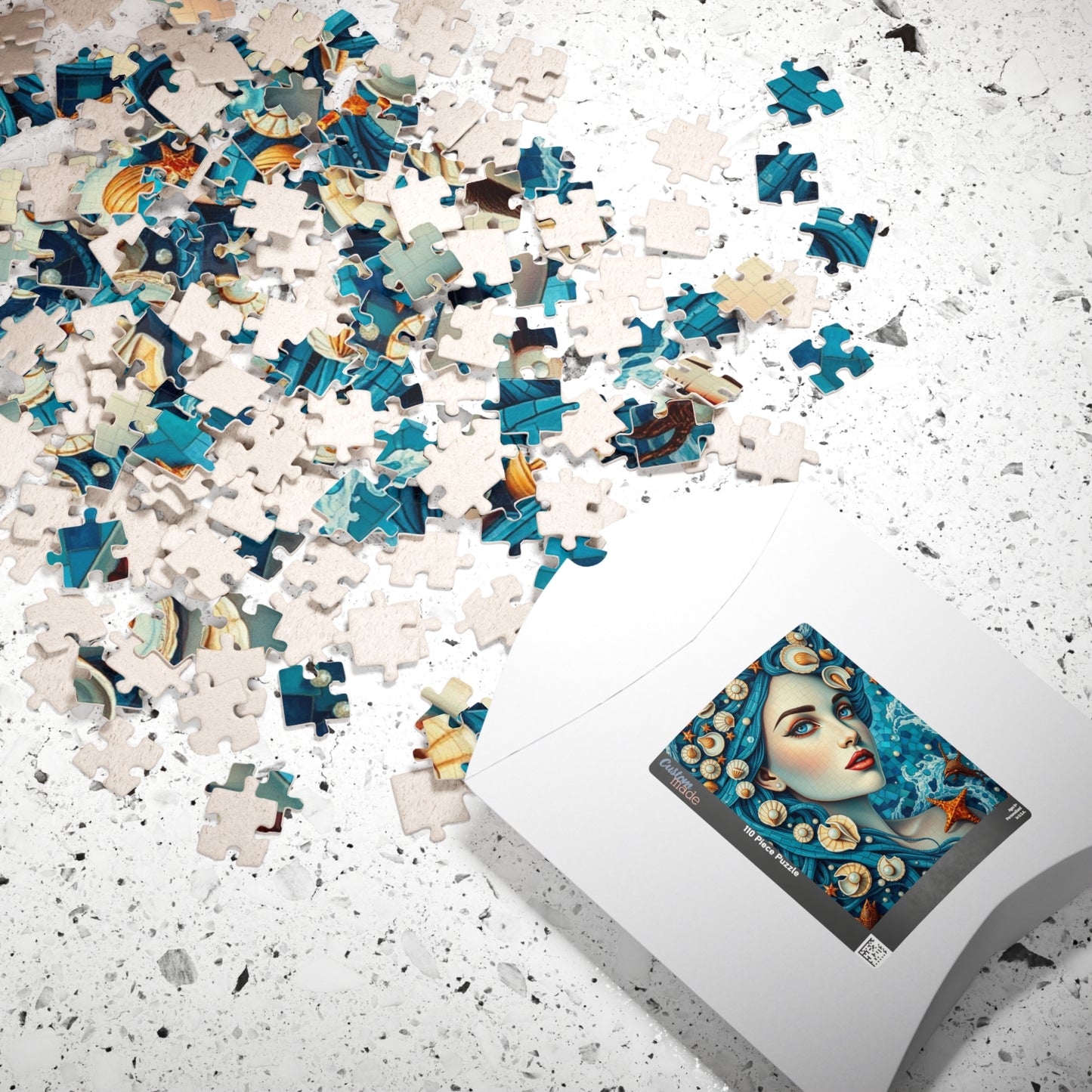 Mosaic Portrait Oceanic Goddess Puzzle, 110-1014 Piece Nautical Jigsaw Game, Unique Gifts, Mermaid Lovers, Relaxing Activity, Creative Fun Puzzle The Puzzle Chest