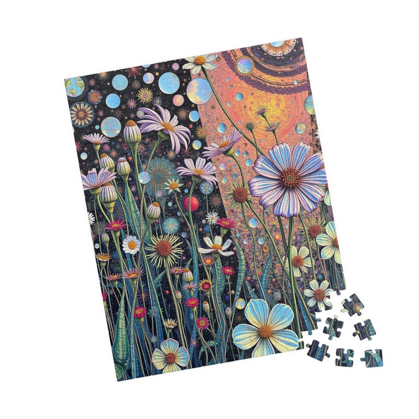 Colorful Floral Puzzle, Flower Jigsaw Puzzle for Adults, Fun Family Activity, Gift for Nature Lovers, Mindful Relaxation, Home Entertainment Puzzle The Puzzle Chest