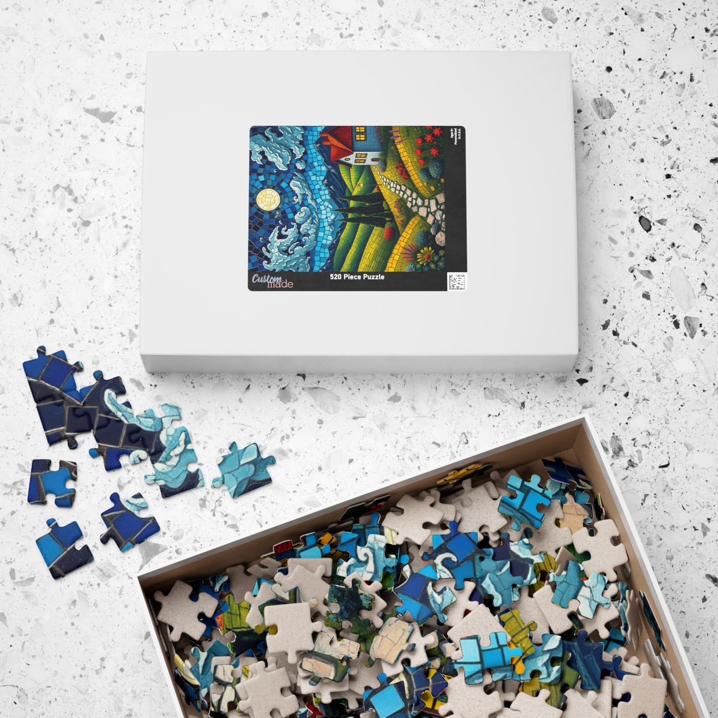 Mosaic Puzzle, Charming Landscape Whimsical Mosaic Tile, Adult Jigsaw Game Toy, Family Fun, Stress Relief Activity, Home Decor, Brain Teaser Puzzle The Puzzle Chest