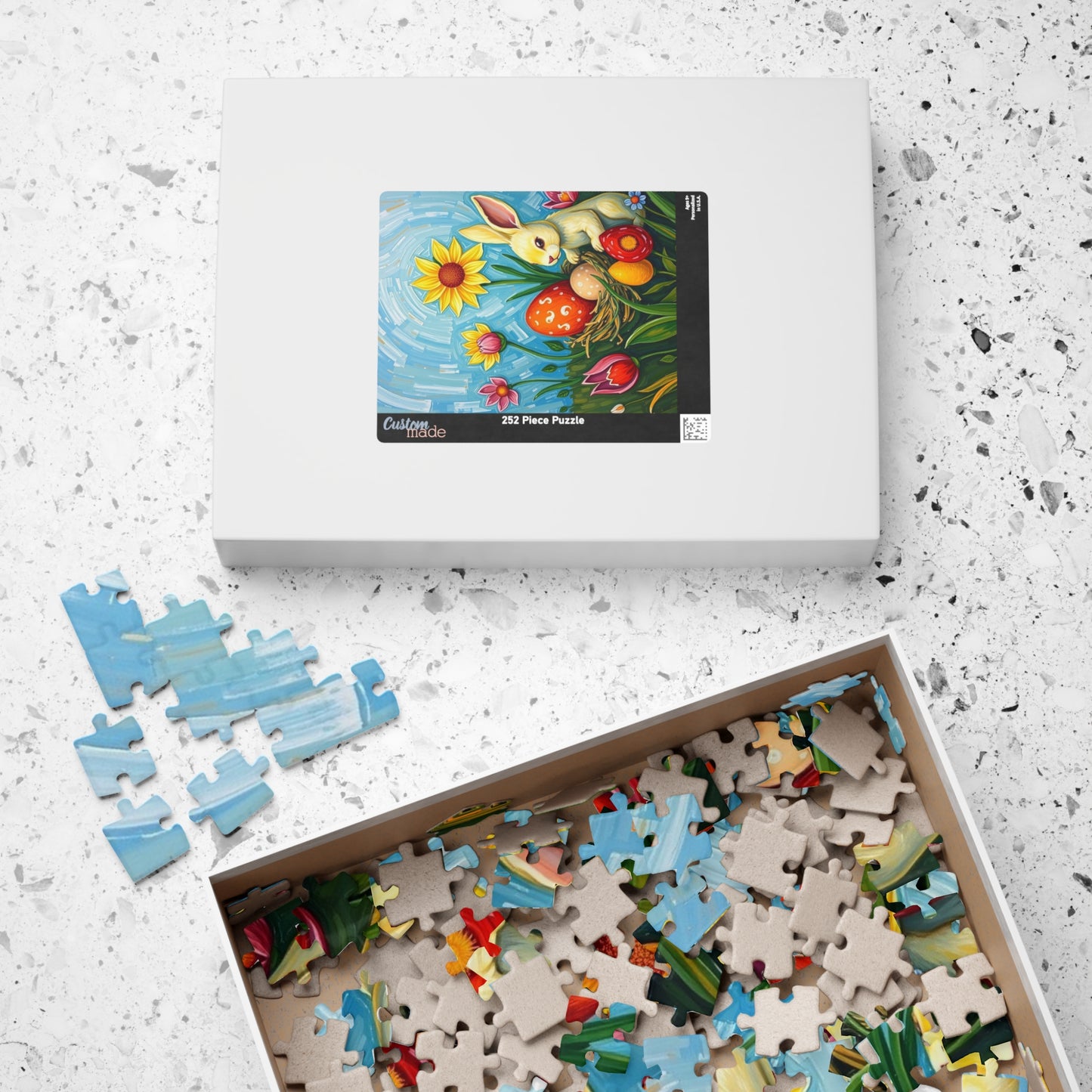 Easter Bunny and Flowers Puzzle | Springtime Jigsaw Game, | 110-1014 Piece Puzzles for Adults, Family, Friends, Gifts, Celebrations Puzzle The Puzzle Chest