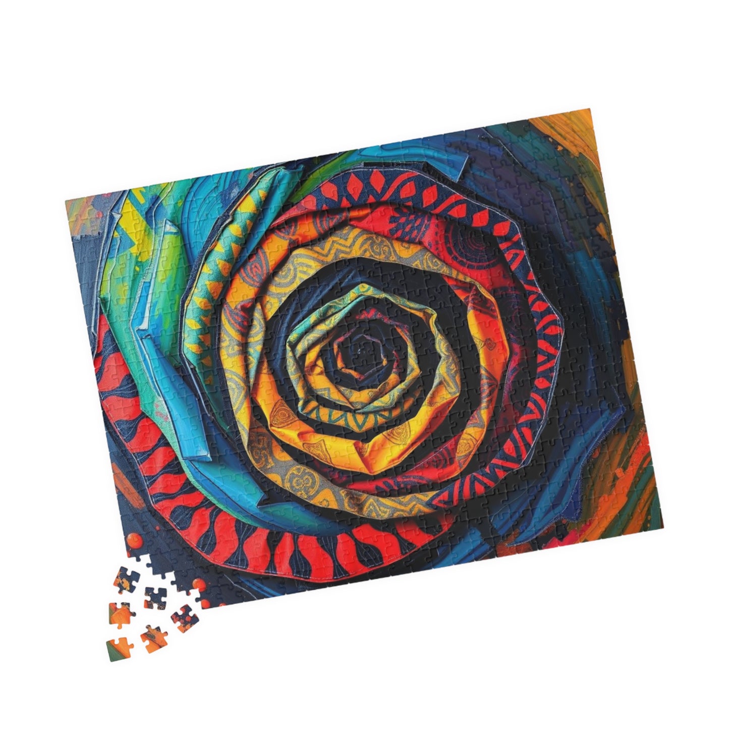 Colorful Spiral Rose Puzzle, 110-1014 pieces Abstract Jigsaw, Stress Relief Game, Gift for Adults, Family Game Night, Mindful Art Therapy Puzzle The Puzzle Chest