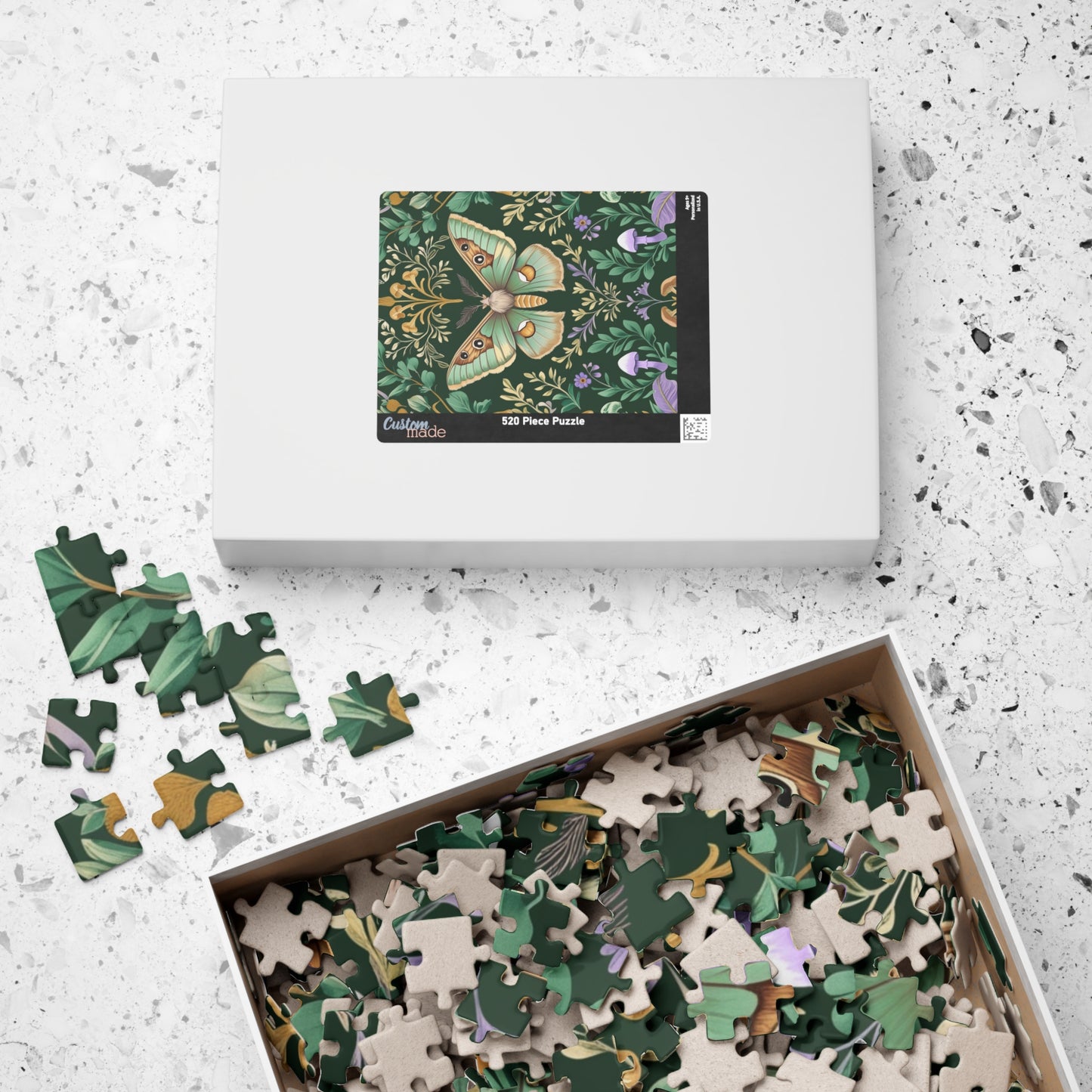 Vintage Butterfly Jigsaw Puzzle, 110-1014 Piece Blossoms and Vines Floral Artwork Jigsaw, Fun Family Activity, Unique Hobby Gift, Relaxing