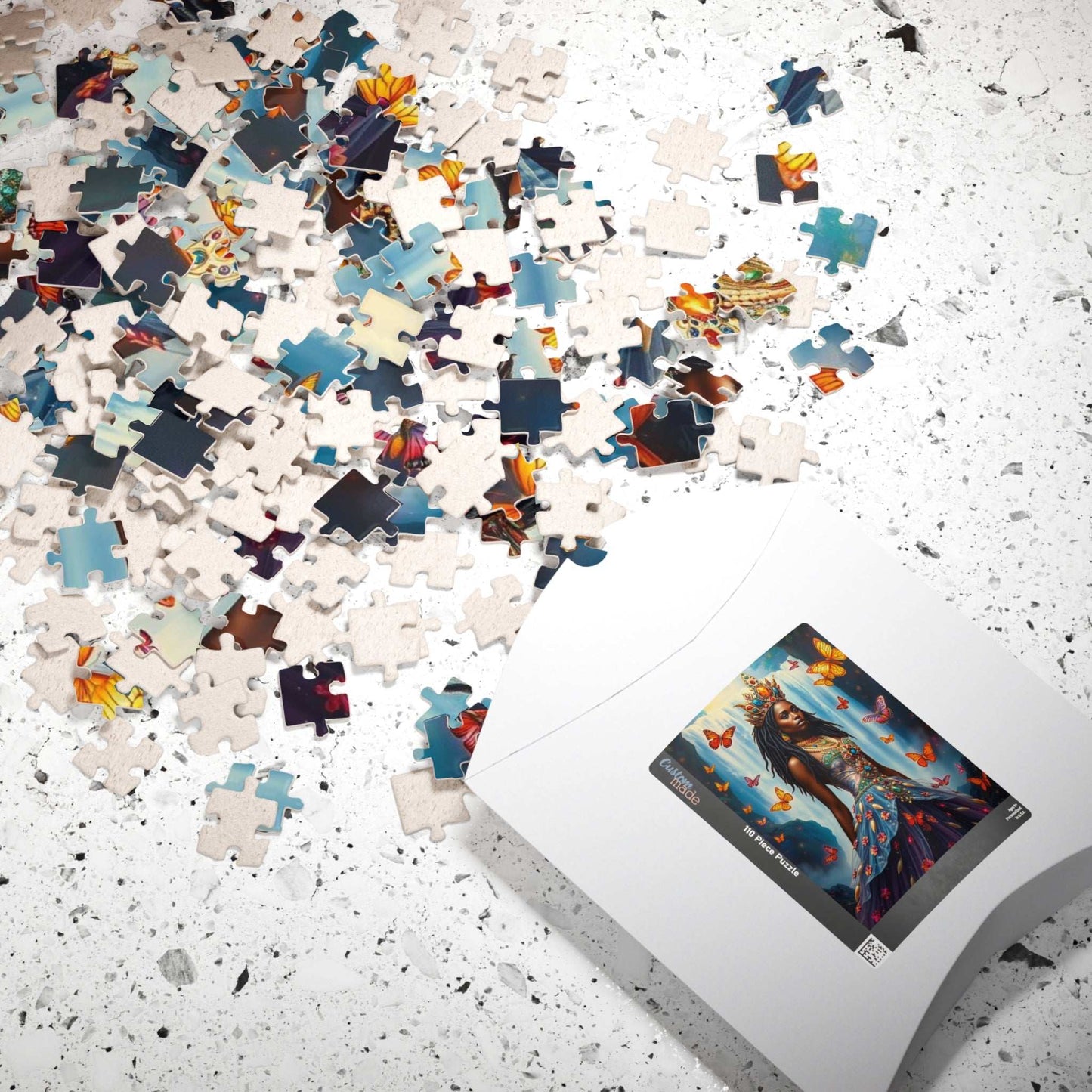Spirit of the Waterfall Princess Puzzle - Dreamy African Princess Fantasy Jigsaw with Rainbow Mist Puzzle The Puzzle Chest