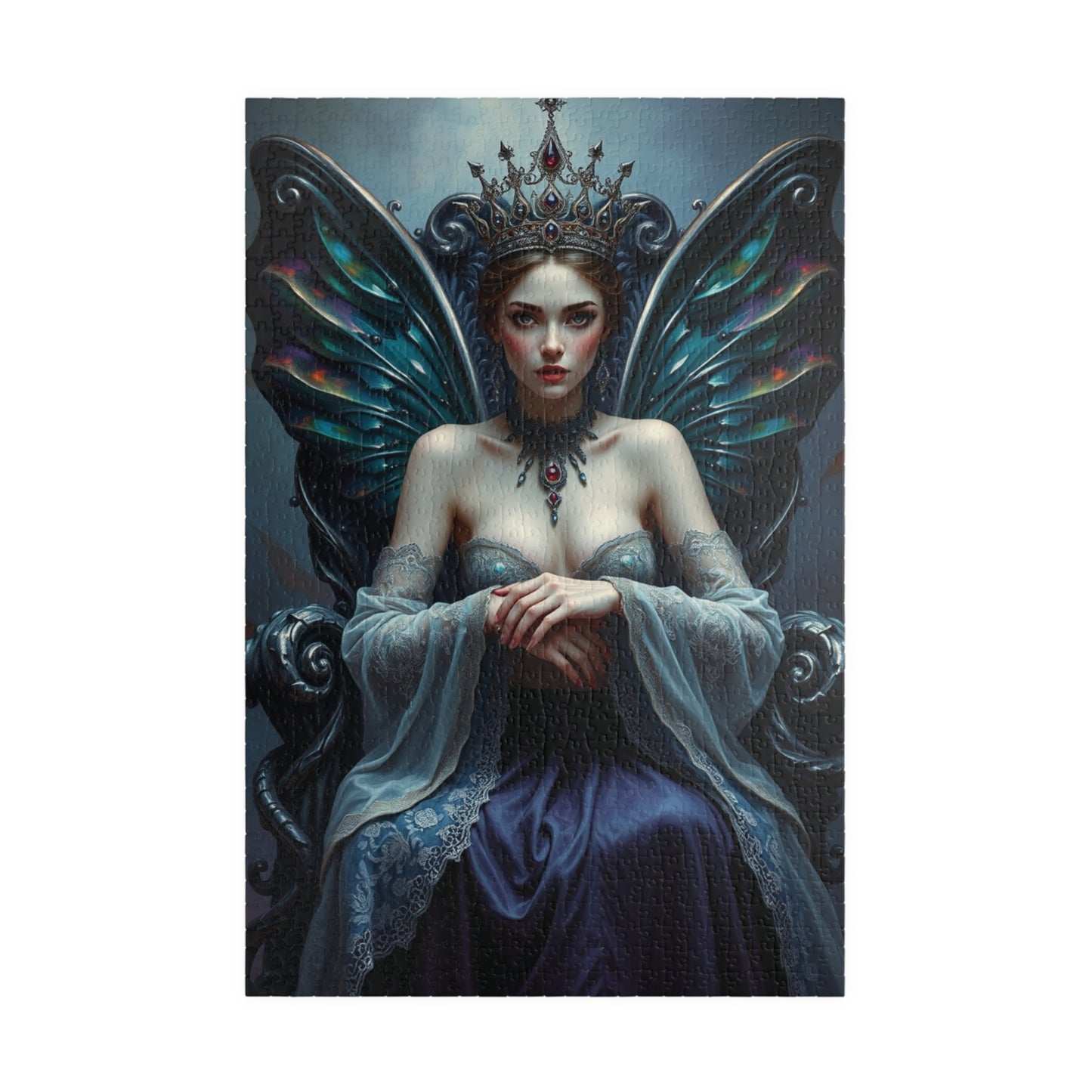 Gothic Fairy Queen Jigsaw Puzzle, Mystical Dark Fantasy Tabletop Game 110-1014 Pieces for Adult Puzzle Lovers, Halloween Holiday Gift Idea 1014 pcs (Vertical) Puzzle The Puzzle Chest
