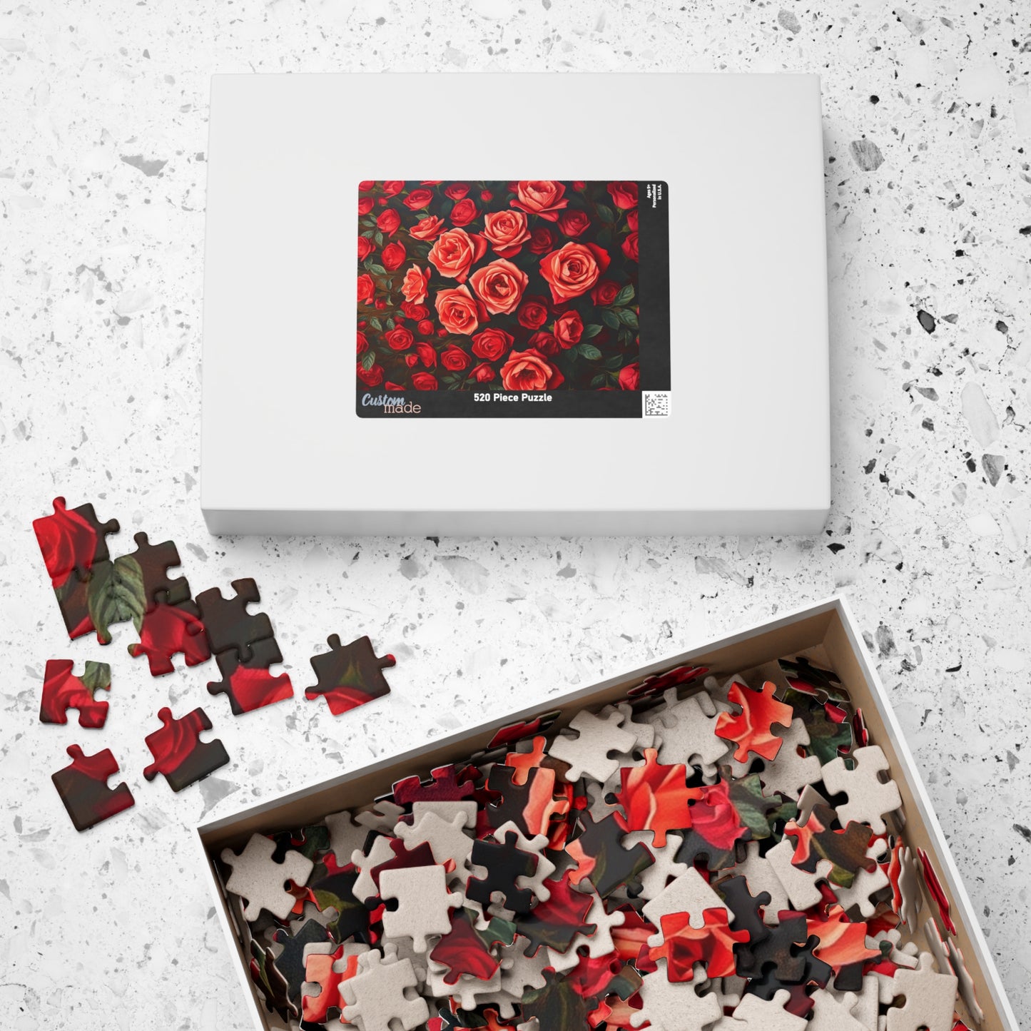 Elegant Rose Puzzle, Red Flowers Jigsaw Game for Adults, Relaxing Hobby, Gift for Garden Lovers, Puzzle Fans and Art Enthusiast, Family Fun Puzzle The Puzzle Chest