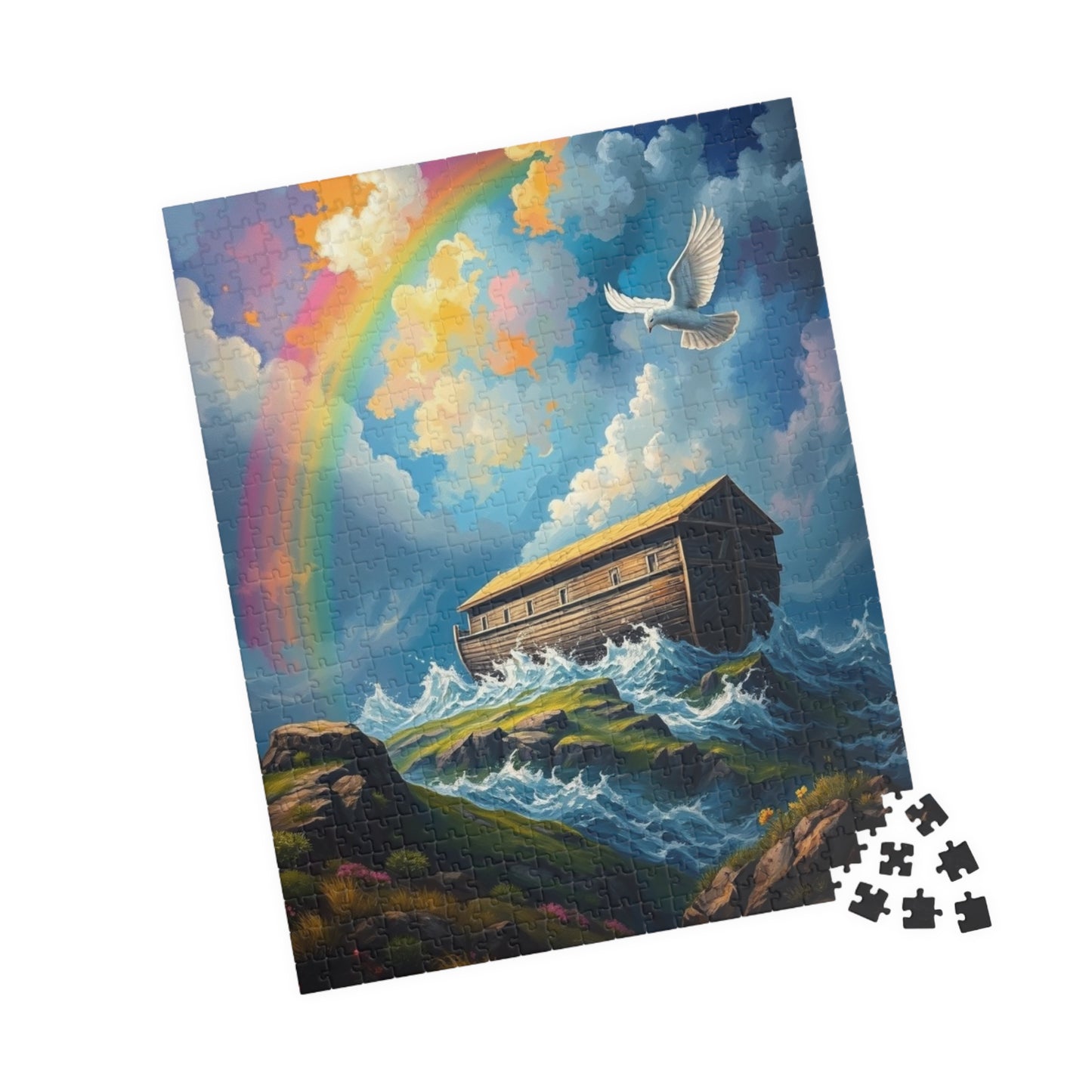 Noah's Ark Puzzle, Religious Jigsaw Game, Christian Art Puzzle, Fun Family Activity, Home Entertainment, Faith Based Gift for Adult Puzzle The Puzzle Chest