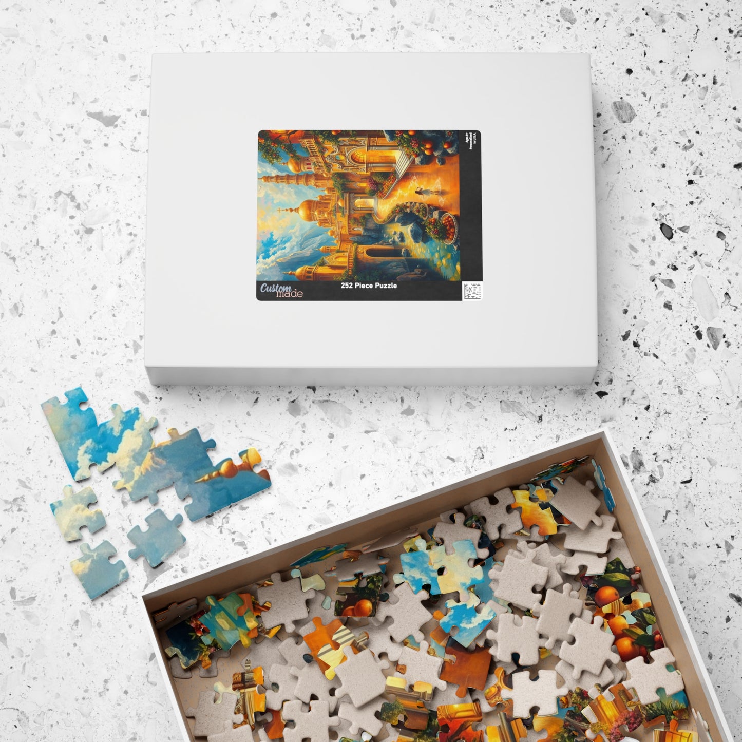 New Jerusalem Jigsaw Puzzle, Shining City of Gold and Crystal, Faith-Based Tabletop Game, Religious Theme, Mindfulness Activity, Giftable Puzzle The Puzzle Chest