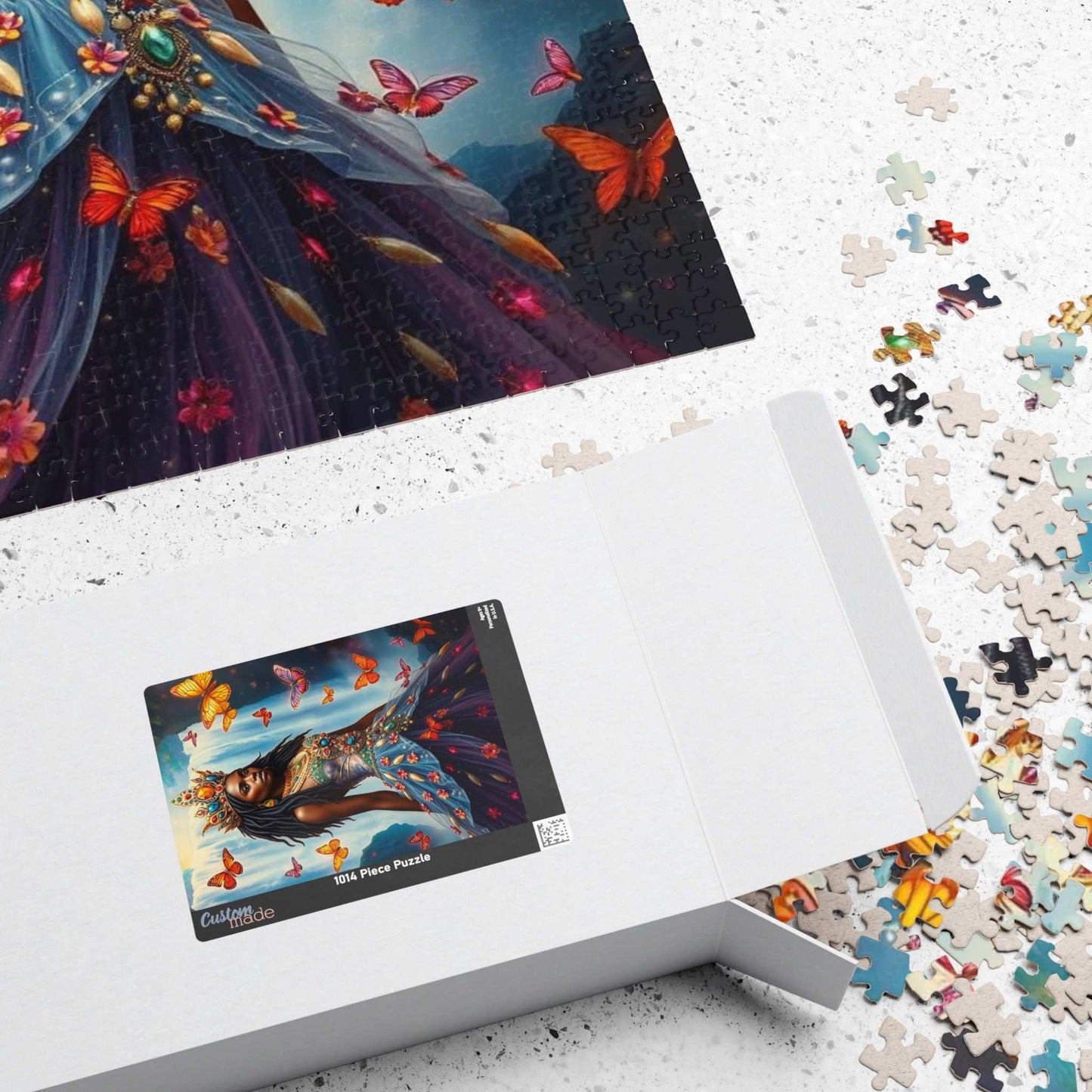 Spirit of the Waterfall Princess Puzzle - Dreamy African Princess Fantasy Jigsaw with Rainbow Mist Puzzle The Puzzle Chest