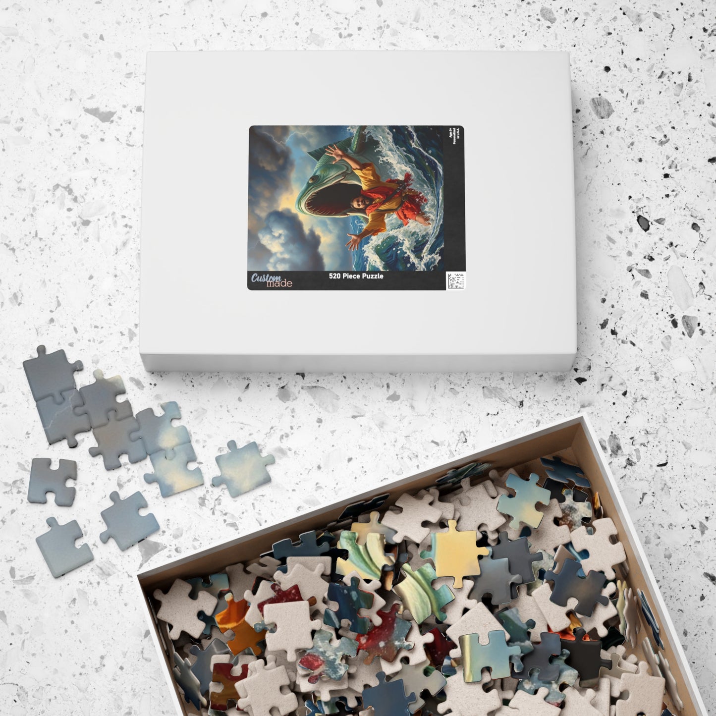 Christian Faith-Based Puzzle, Jonah and the Big Fish Epic Bible Story, Religious Jigsaw Game, Spiritual Gift for Puzzle Lover, Bible Puzzle Puzzle The Puzzle Chest