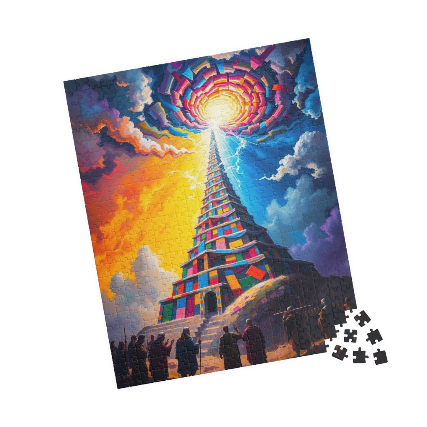 Tower of Babel Jigsaw Puzzle, Christian Bible Art, Educational Game, Family Bonding Entertainment, Religious Gift for Friends, Cognitive Fun Puzzle The Puzzle Chest