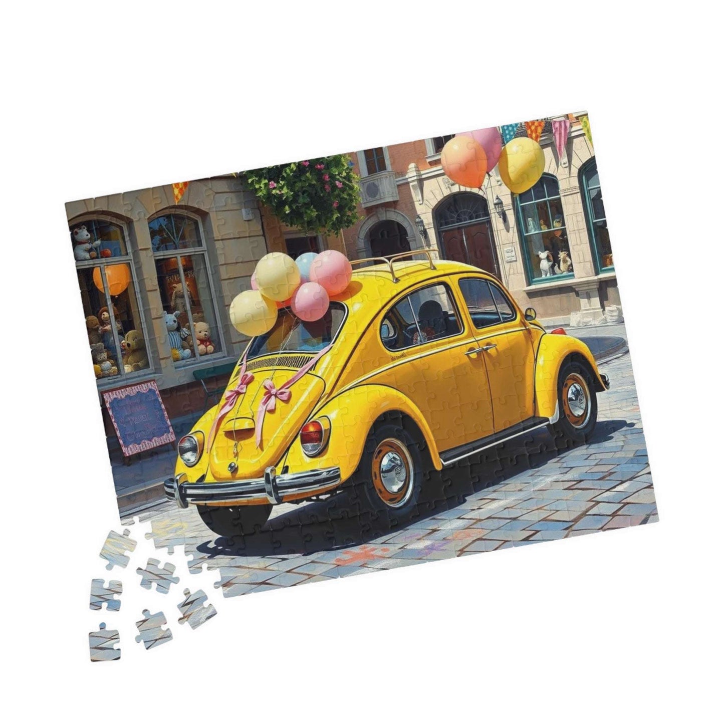 Lemonade Street Parade Vintage Car Puzzle, Retro Auto Jigsaw Game, Classic Vehicle Puzzle Puzzle The Puzzle Chest
