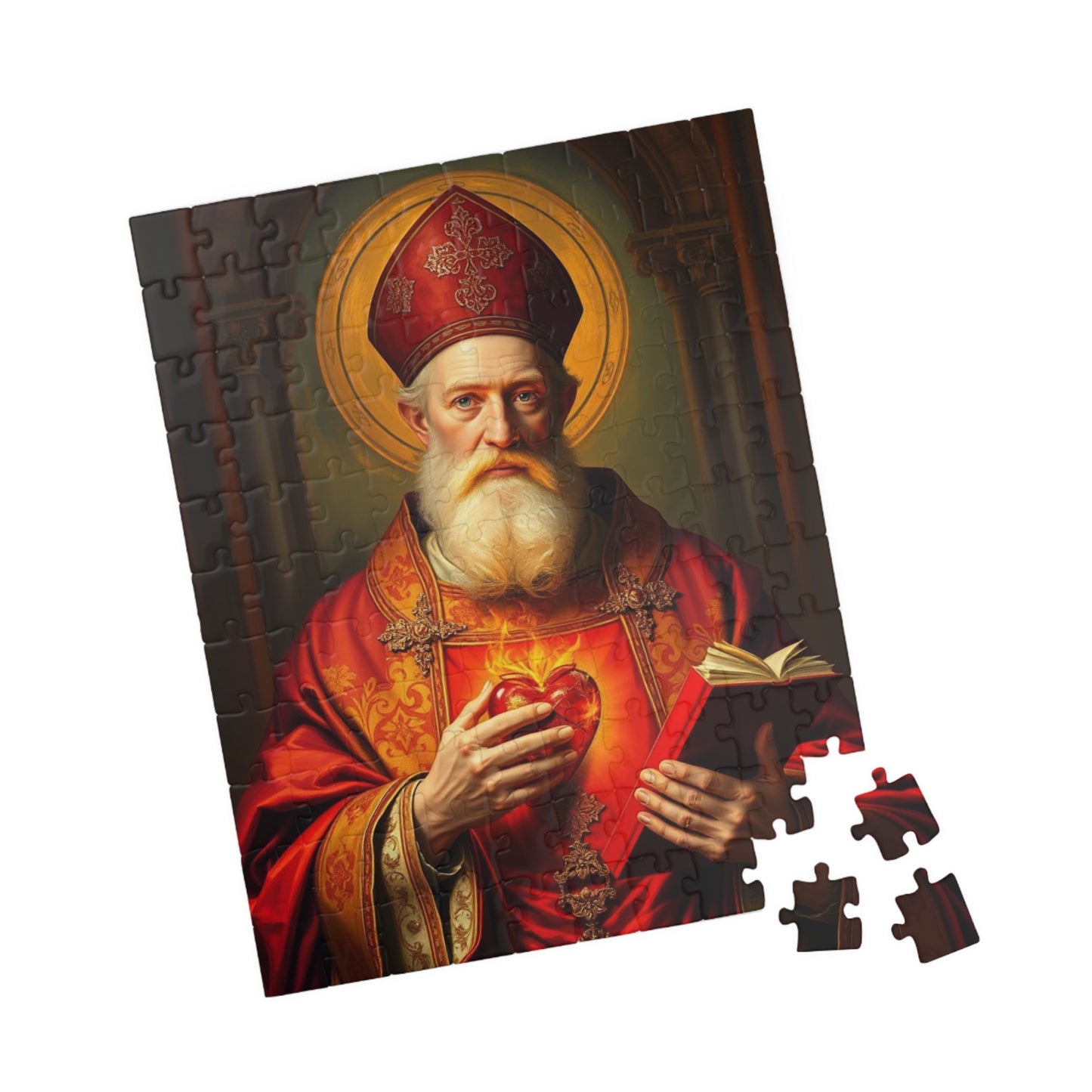 Saint Augustine Jigsaw Puzzle for Adult, Religious Gift for Catholics, Spiritual Home Entertainment, Mindful Faith-Based Fun Family Activity Puzzle The Puzzle Chest