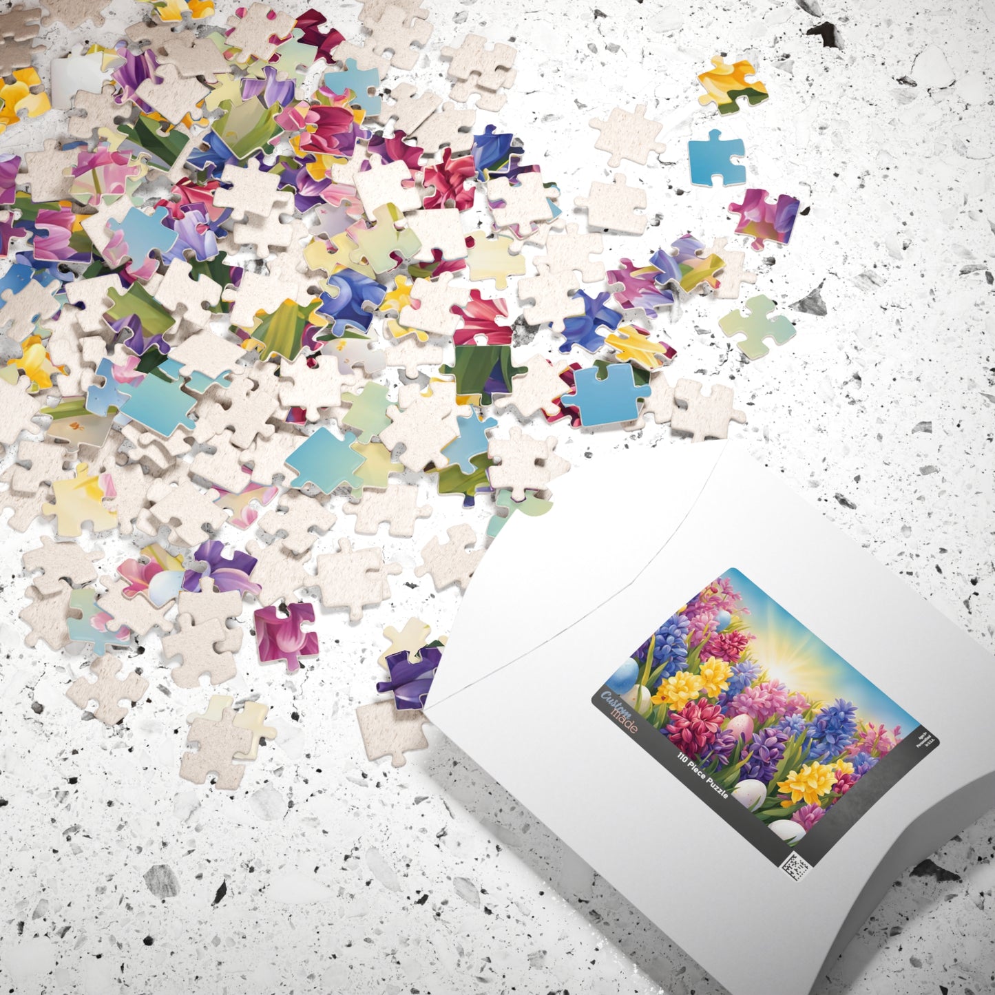 Spring Hyacinths Easter Egg Jigsaw Puzzle, Floral Game for Adult Brain Teaser, Fun Family Activity, Flower Lover Gift for Friends Puzzle The Puzzle Chest