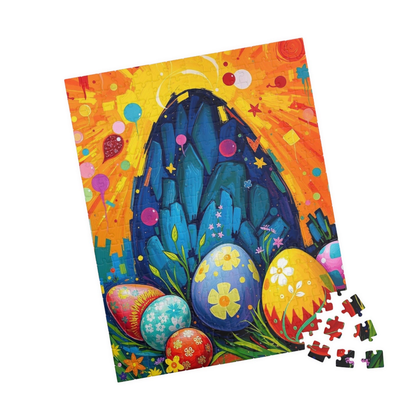 Vibrant Easter Egg Puzzle, Spring Jigsaw Game for Adults, Fun Family Activity, Puzzle Lover Holiday Birthday Gift for Friends, Easter Celebration Puzzle The Puzzle Chest