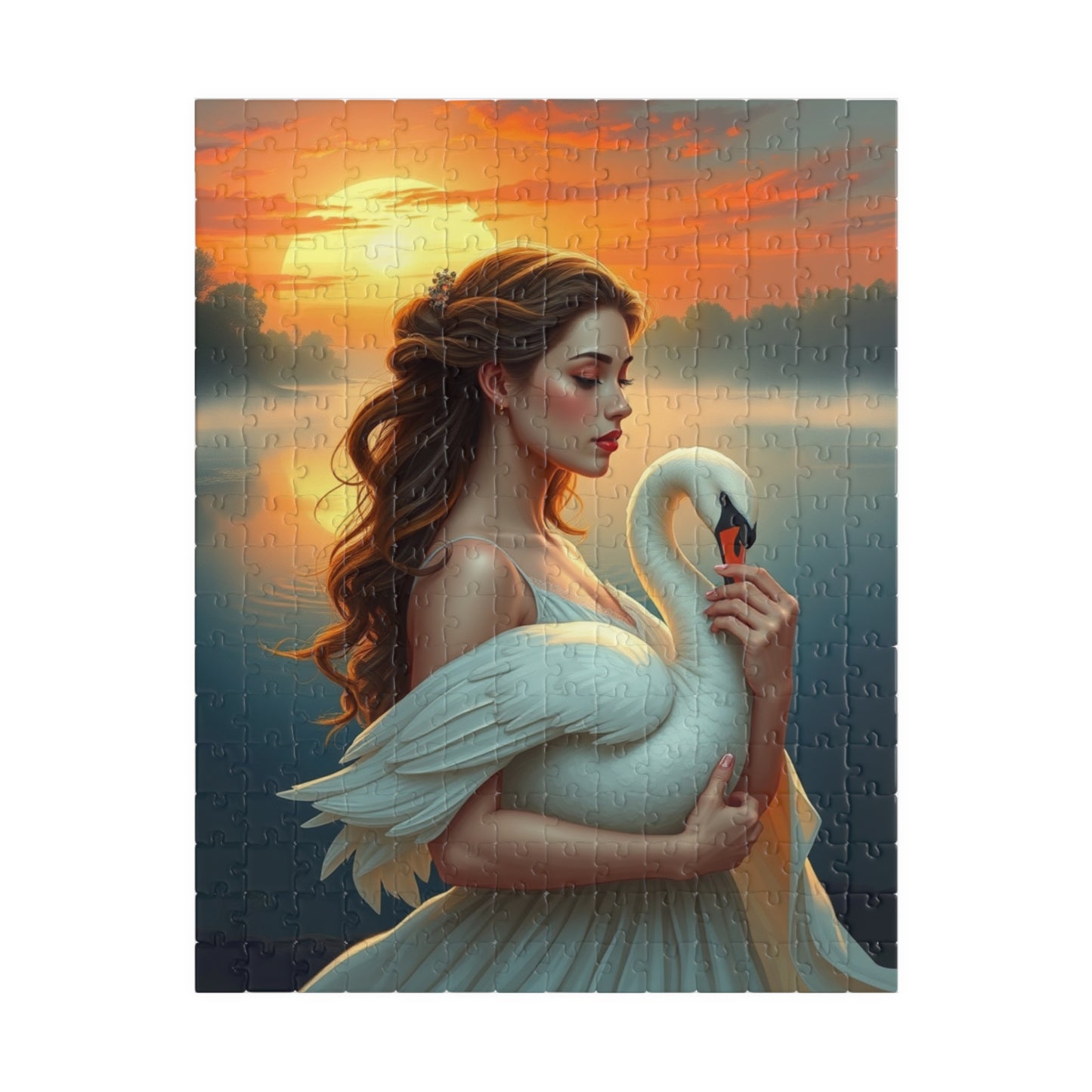 Elegant Swan Puzzle - 110, 252, 520, 1014-Piece, Perfect for Family Game Night, Gift for Puzzle Lovers, Home Entertainment, Art Lover's Gift 252 pcs (Vertical) Puzzle The Puzzle Chest